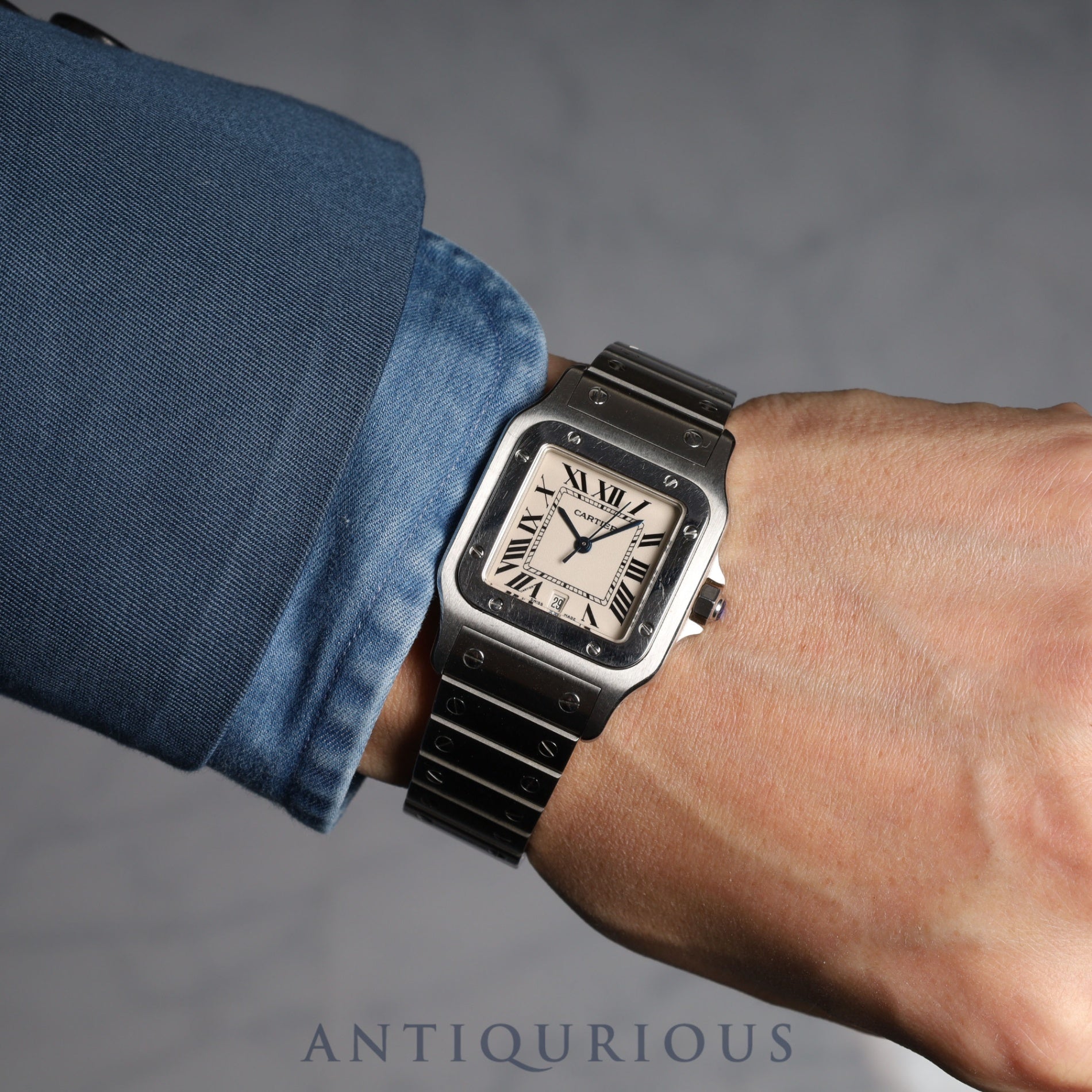 Cartier Santos Galbee LM W20060D6 Quartz SS SS Ivory Dial