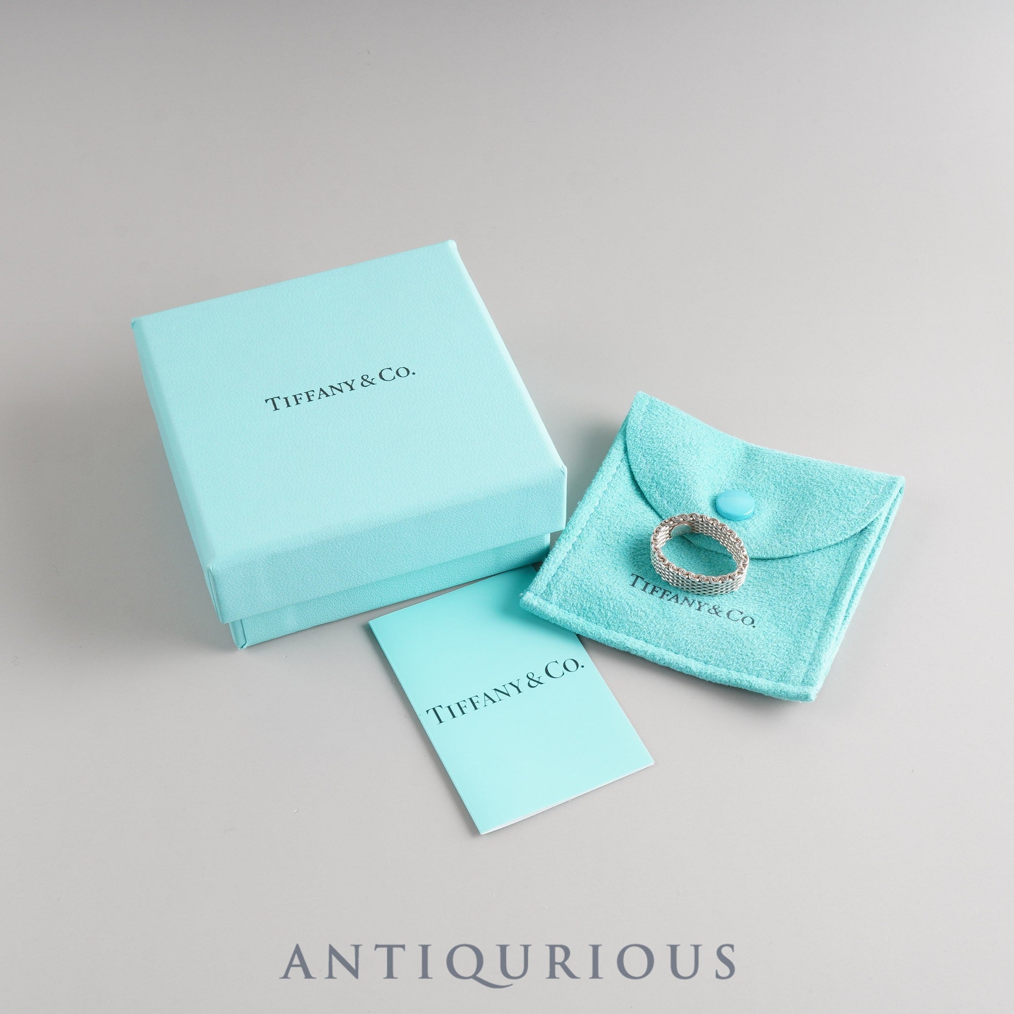 Tiffany Ring Somerset Narrow SV925 Size 11.5 Box Card Dust Bag