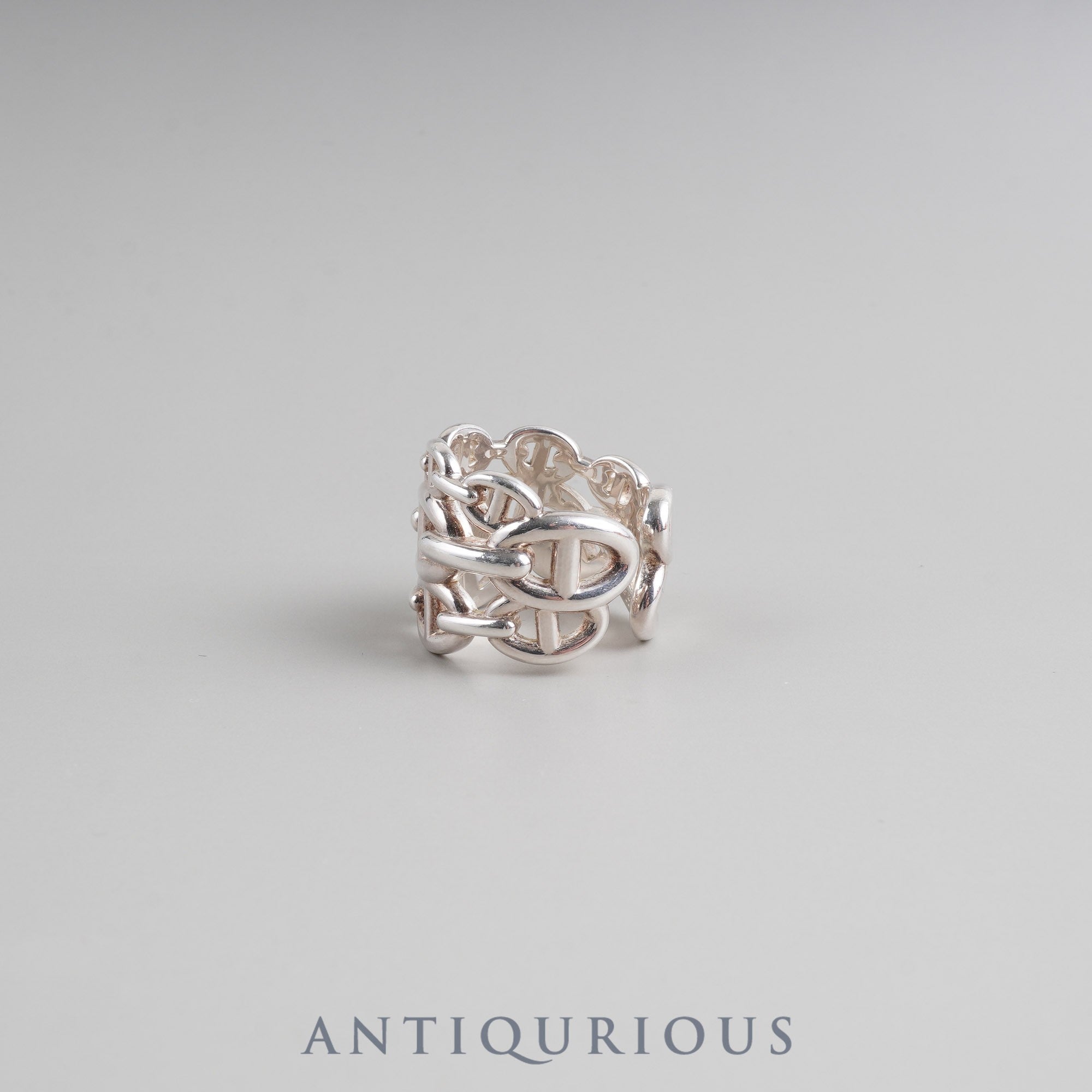 Hermes Ring Chaine d'Ancre Enchaine GM Sterling Silver #57 Box Card (2024) 23 Years Old