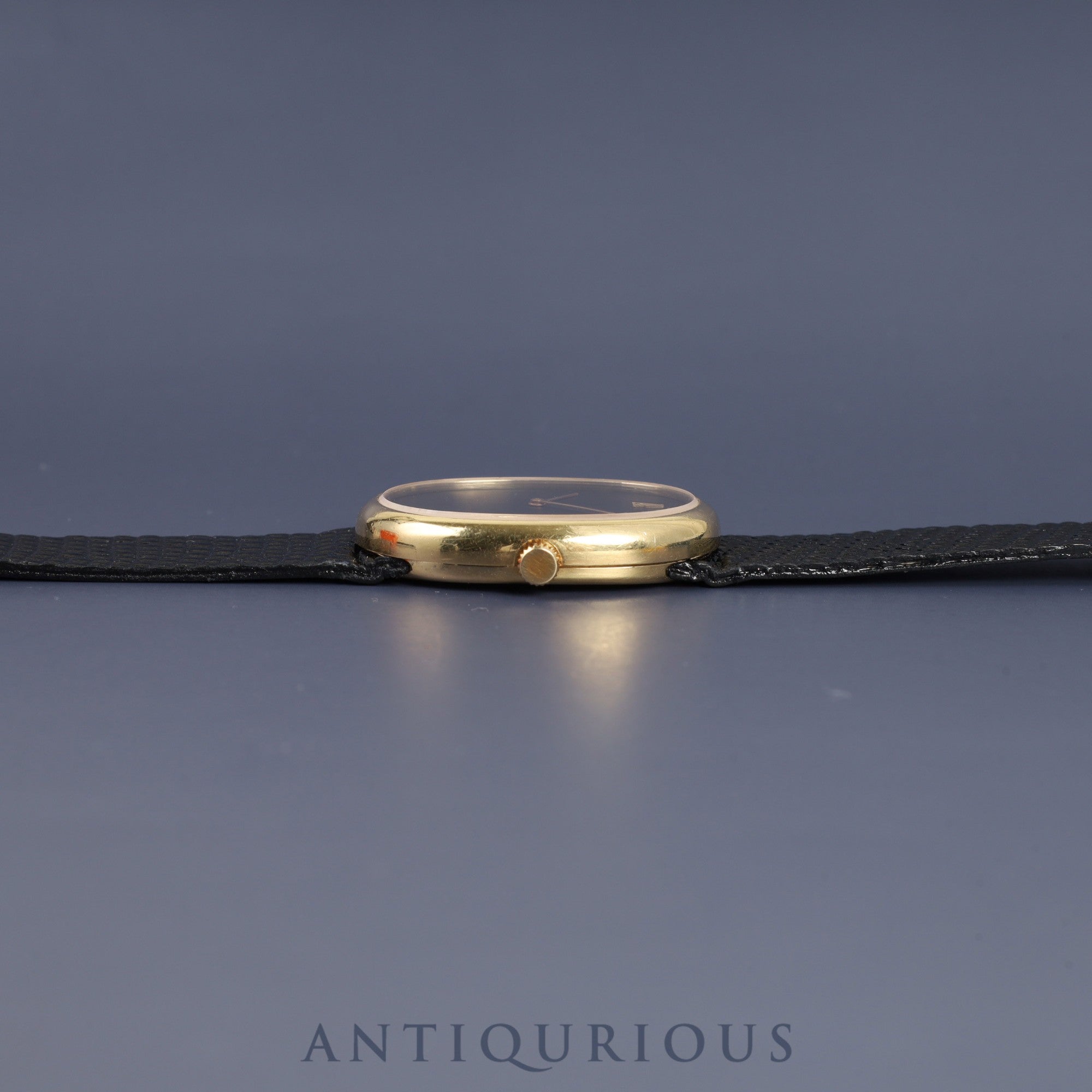 Audemars Piguet Oval Case Hand-wound Cal.2052 750 Leather Genuine Buckle (750) Black Dial Case Overhauled