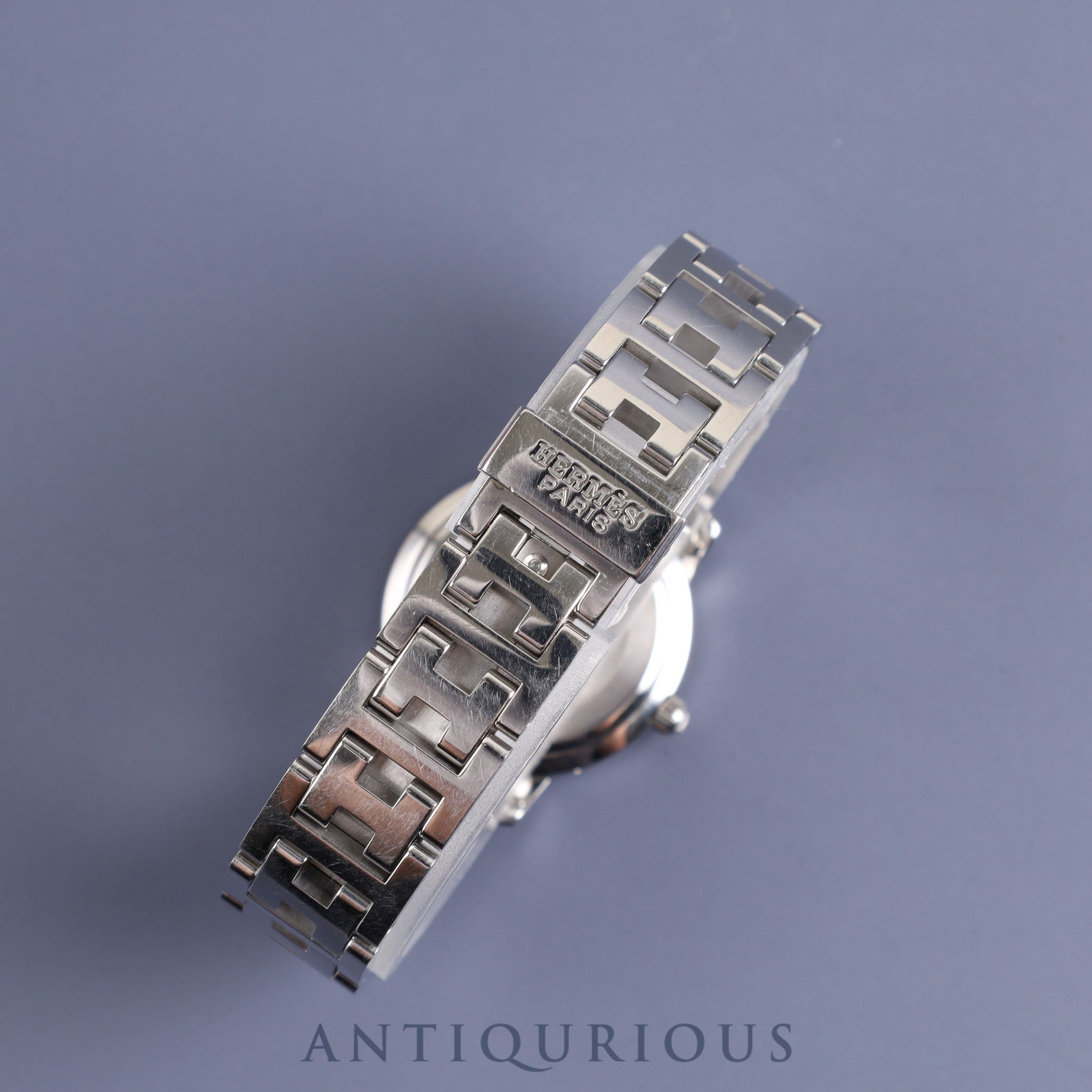 Hermes Clipper CL4.210 Quartz SS SS Blue Shell Dial Box Warranty (2004) Overhauled