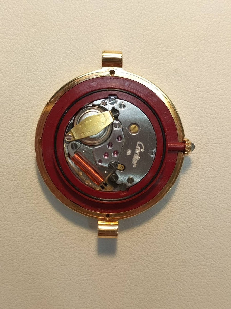 Cartier Vendôme VLC LM 881001 Quartz Cal.-750 with genuine leather strap and genuine buckle (GP). White Roman dial, 30mm. Boxed and overhauled.