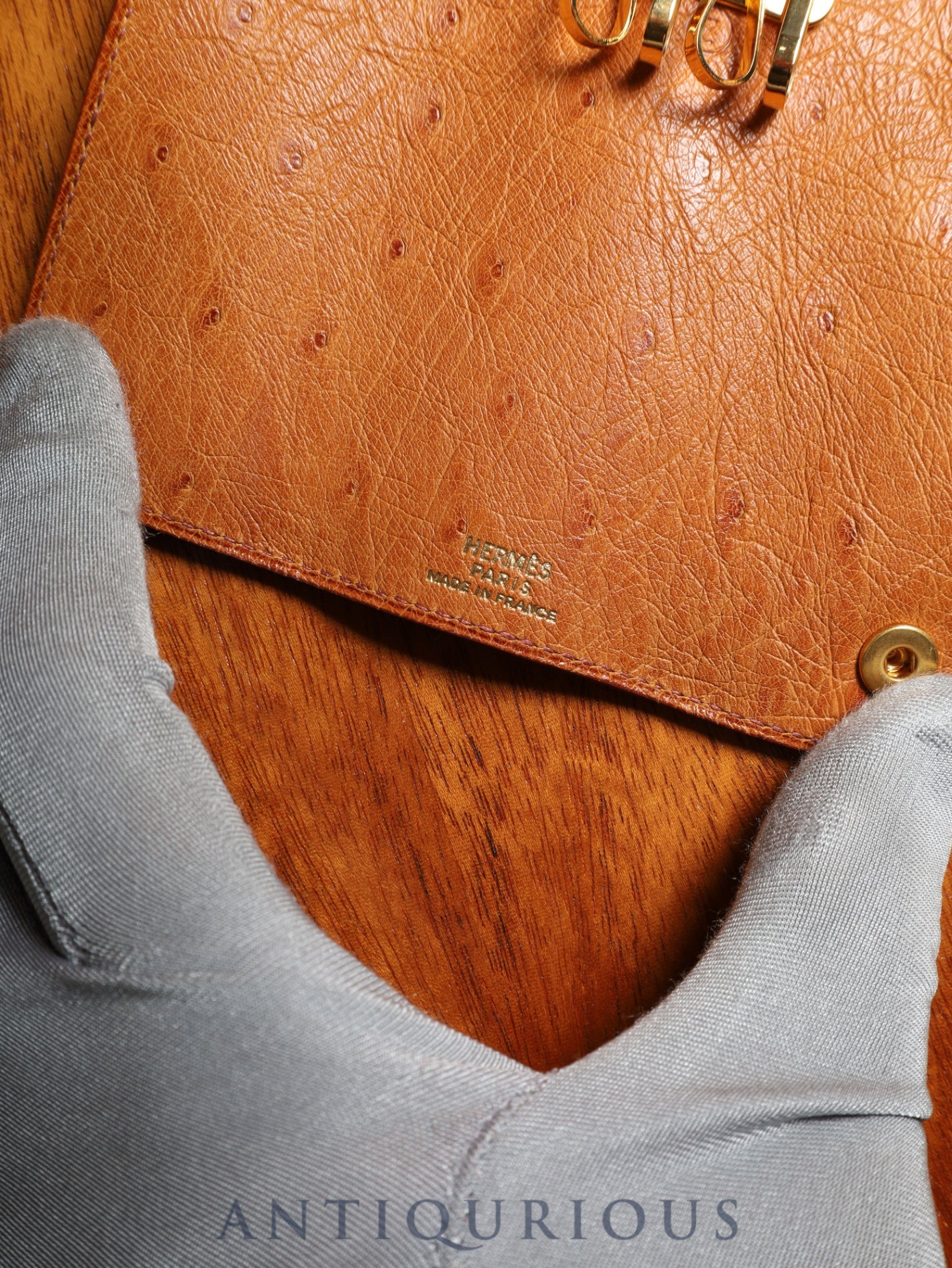 エルメス キーケース オーストリッチレザー (○Z刻印:1996年) GP 箱