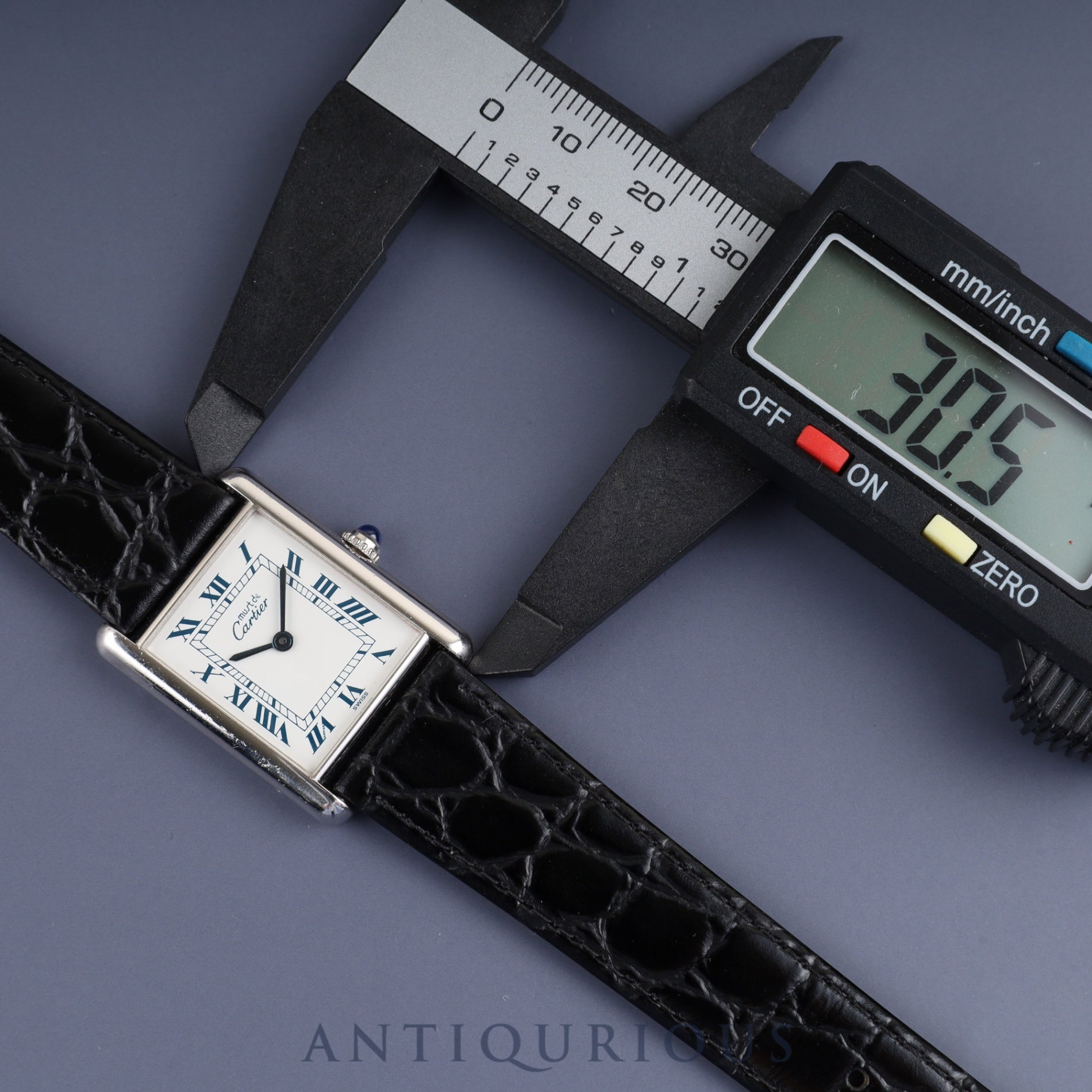 Cartier Must Tank LM 1616 Quartz Caliber 90 SV925 Leather Strap with Genuine Stainless Steel Buckle, White Roman Dial, Commemorative Engraving, Limited Edition of 100, Overhauled