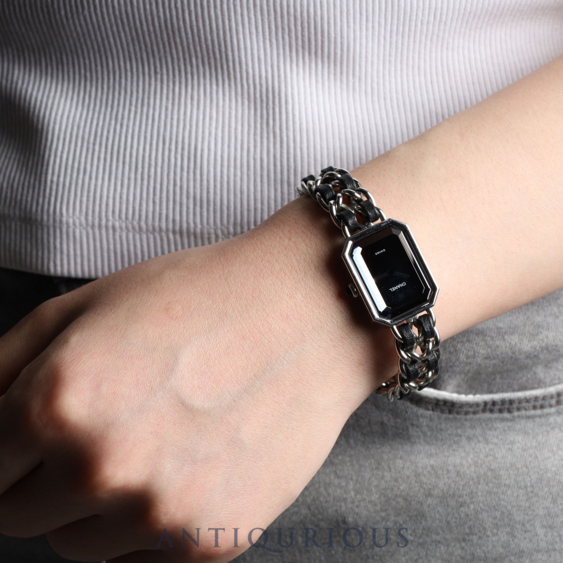 Chanel Premiere M H0001 Quartz Cal.976.001 SS SS/Leather Black Dial Box Overhauled