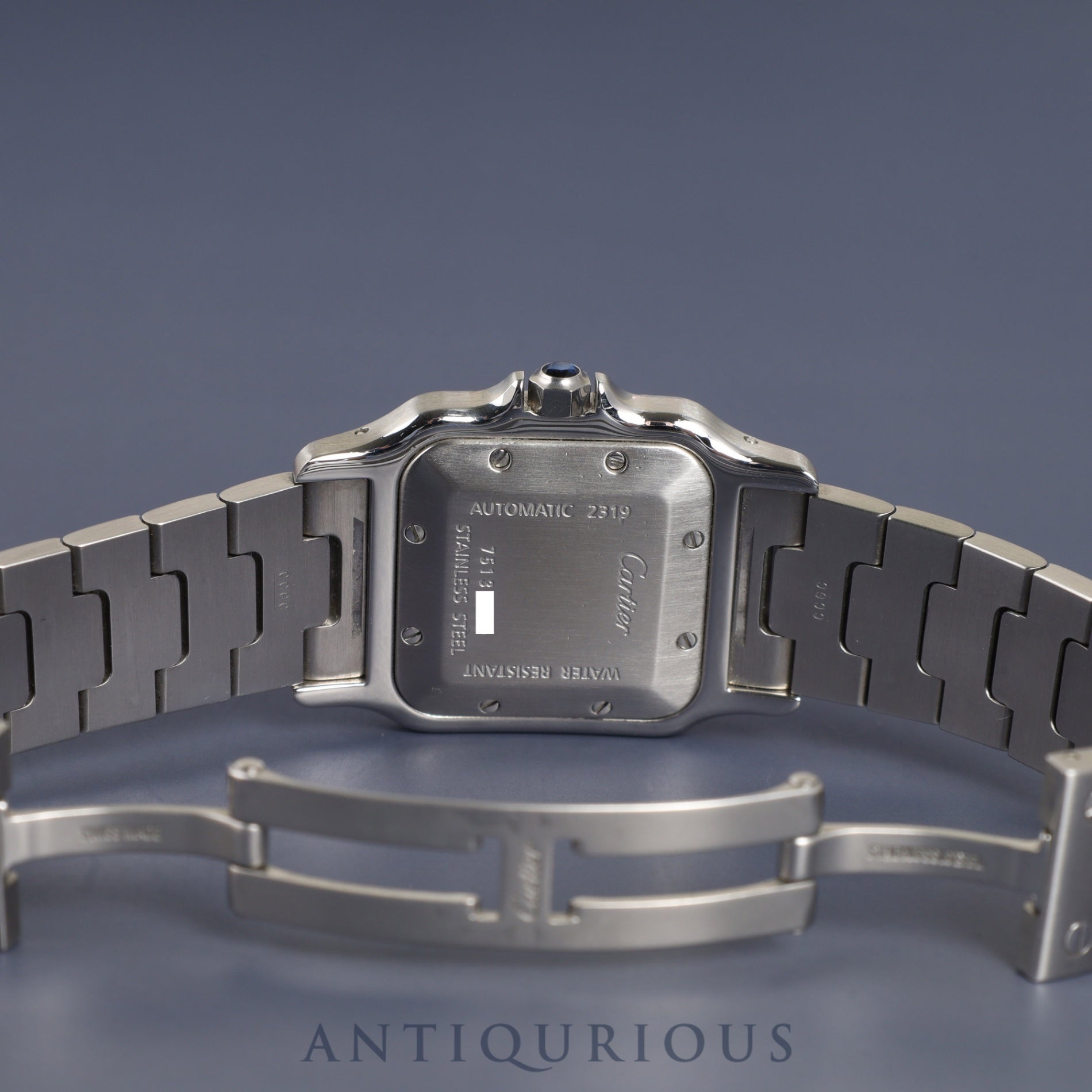 カルティエ サントス ガルベ LM W20055D6 / 2319 自動巻き SS SS シルバーギョーシェ文字盤 カルティエブティックにてコンプリートサービス(フルメンテナンス)済み