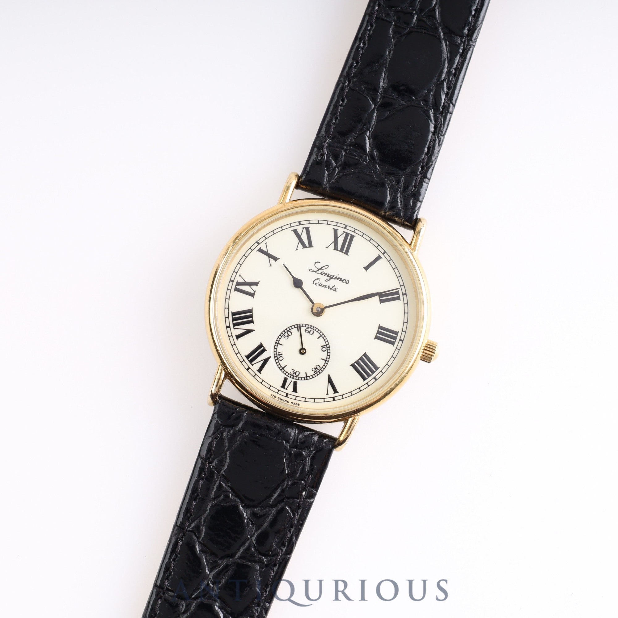 Longines Charleston 5228 Quartz Cal.L176.2 SS/GP Leather Ivory Dial
