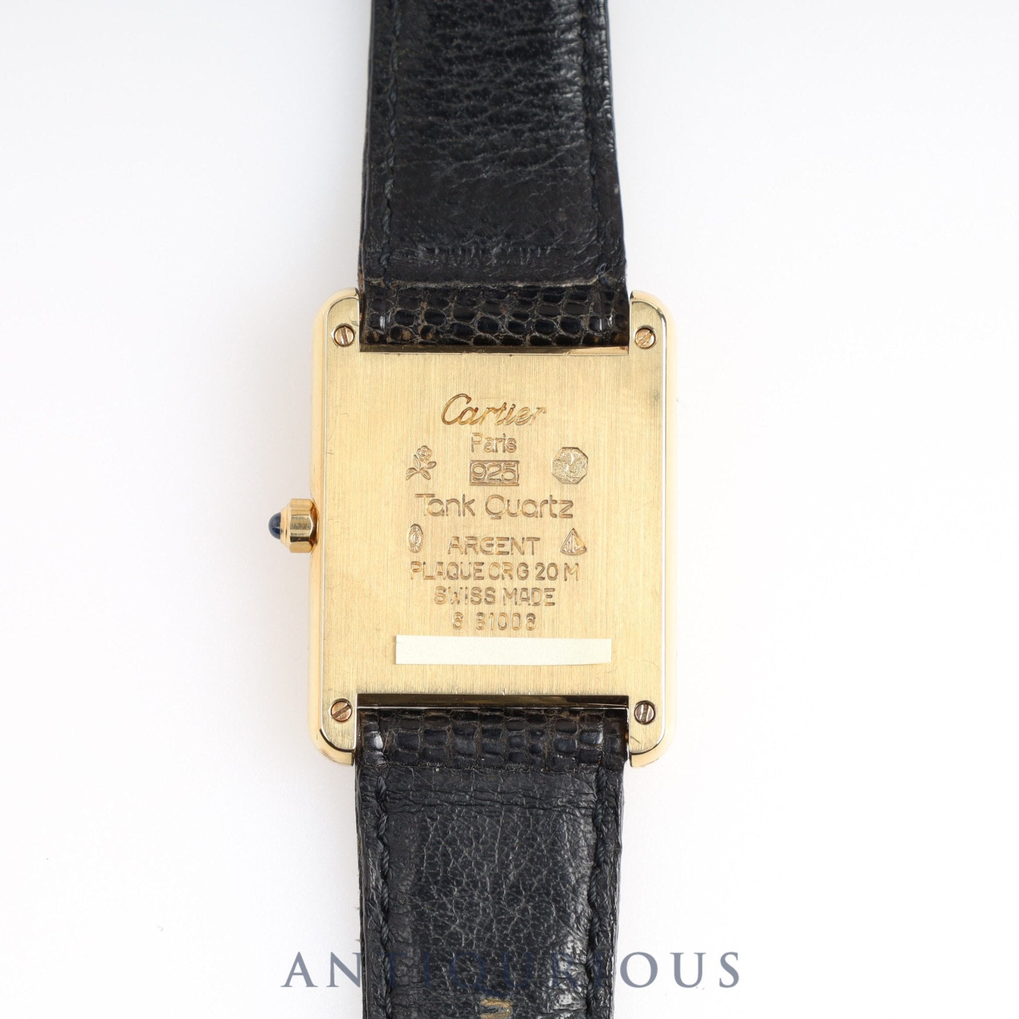 Cartier Must Tank LM QZ Grey Roman Dial 1985 Box Warranty