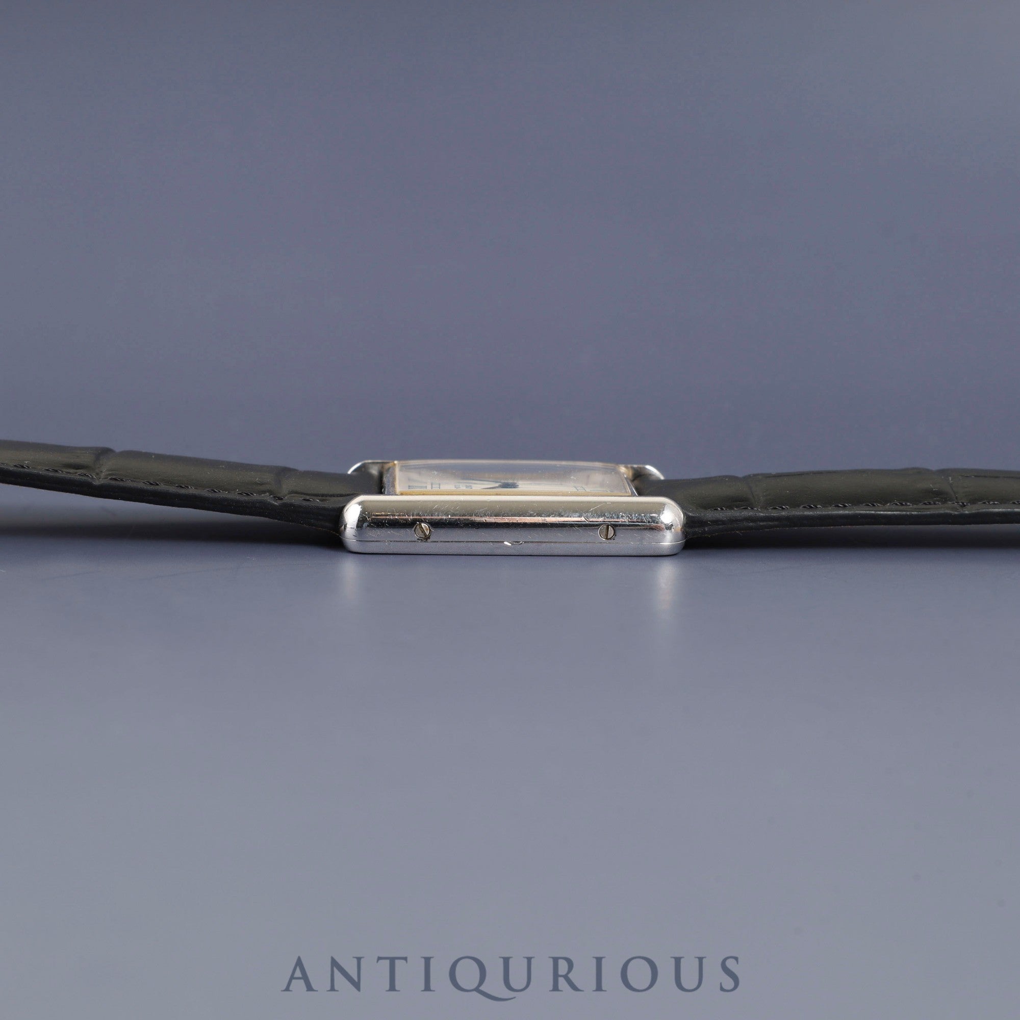 Cartier Must Tank LM 690006, Quartz, Caliber 90, SV925, Leather, Genuine D-buckle (SS), White Roman Dial, Circa 1982-Circa 1995, Overhauled