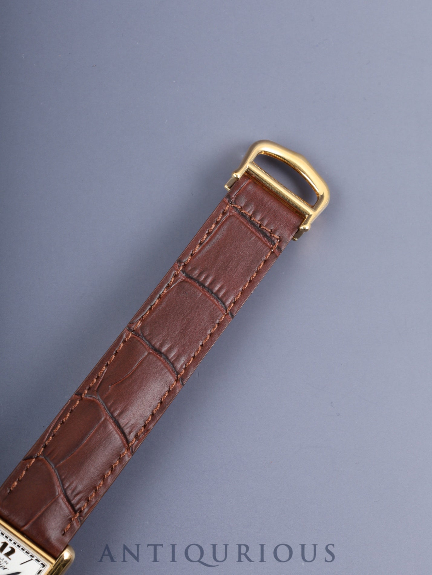 カルティエ マストタンク LM 590005 クォーツ Cal.690 SV925 革 純正Dバックル(GP) 飛びアラビアCC文字盤(SWISS表記) オーバーホール済み