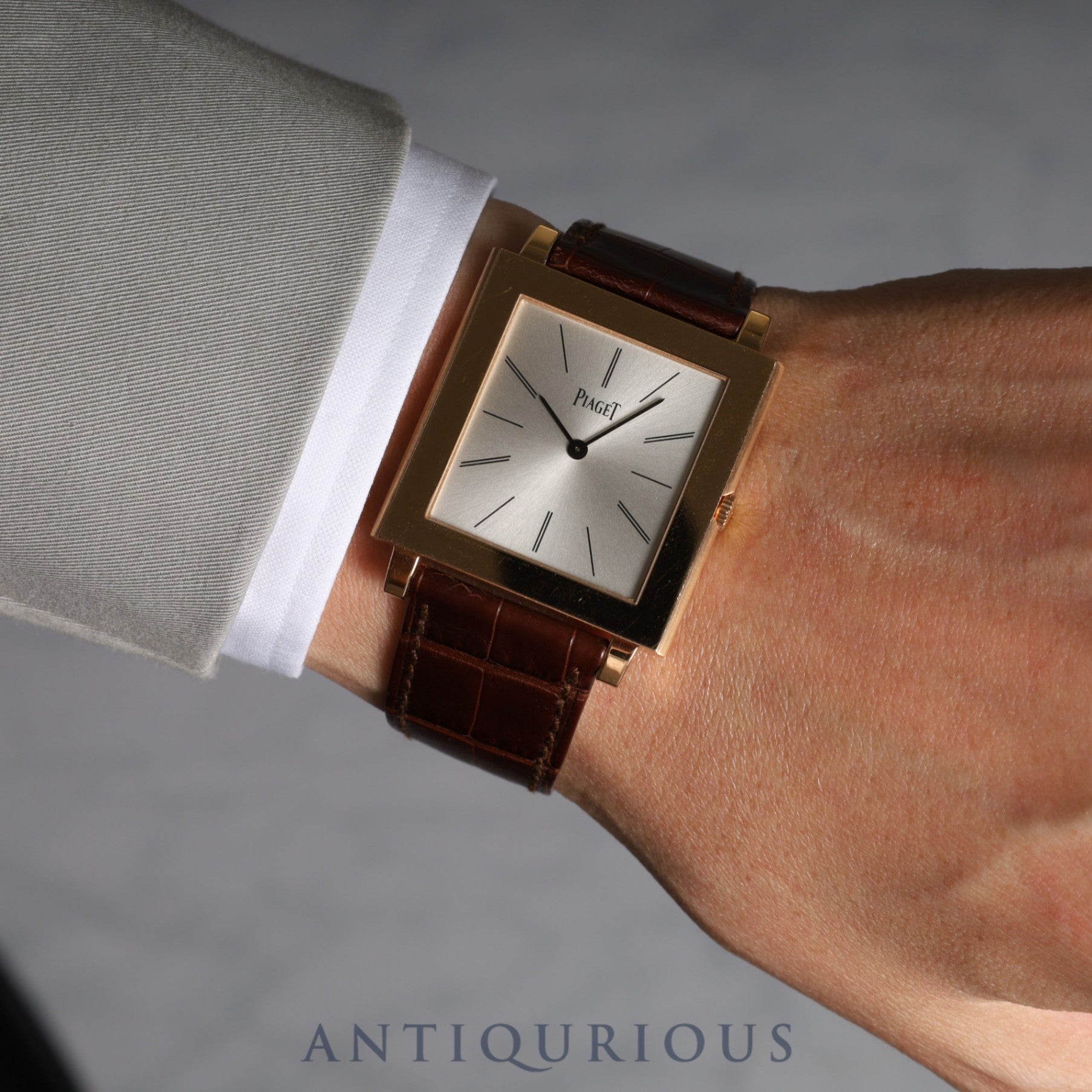 ピアジェ アルティプラノ P10465 手巻き Cal.430P PG 純正革ベルト 純正尾錠(750)シルバー文字盤