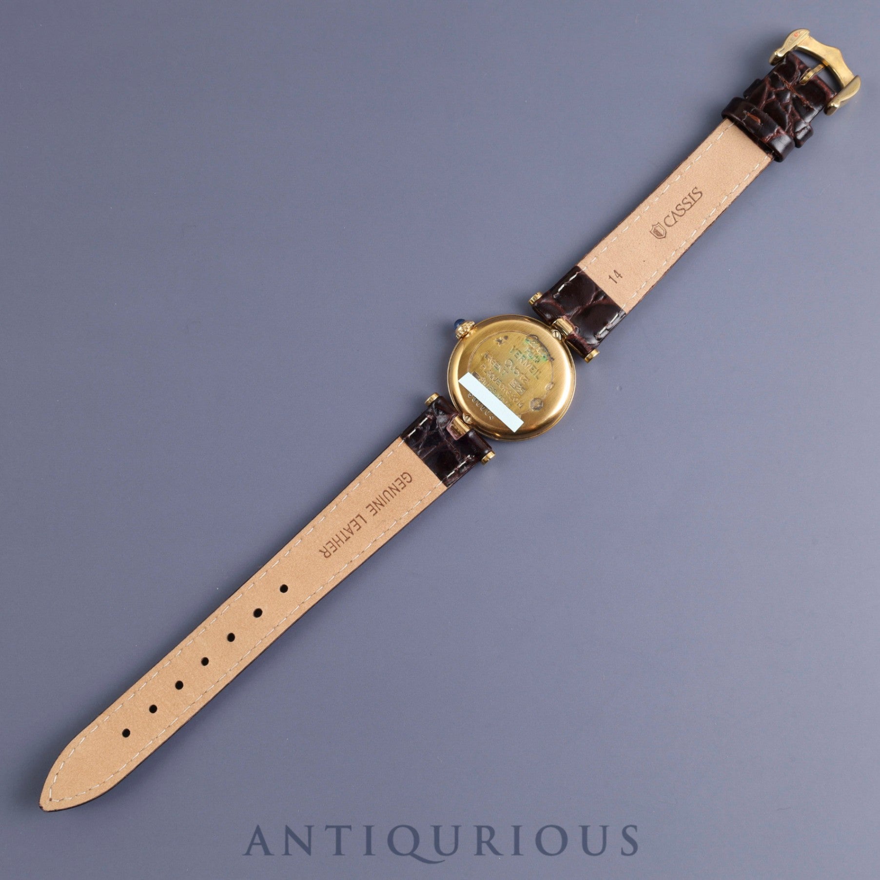 カルティエ マスト ヴァンドーム VLC SM 590004 クォーツ Cal.90 SV925 革 純正尾錠(GP)フロントトリニティ文字盤 箱 保証書(1991年) オーバーホール済み