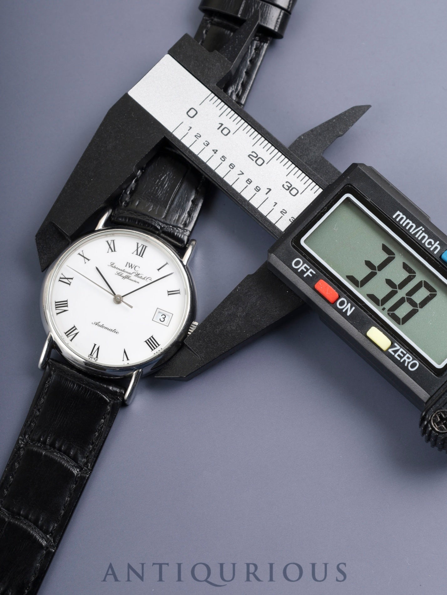 IWC ポートフィノ IW351334 自動巻き Cal.- SS 革 純正ピンバックル(SS)ホワイトローマン文字盤(SWISS表記)オーバーホール済み