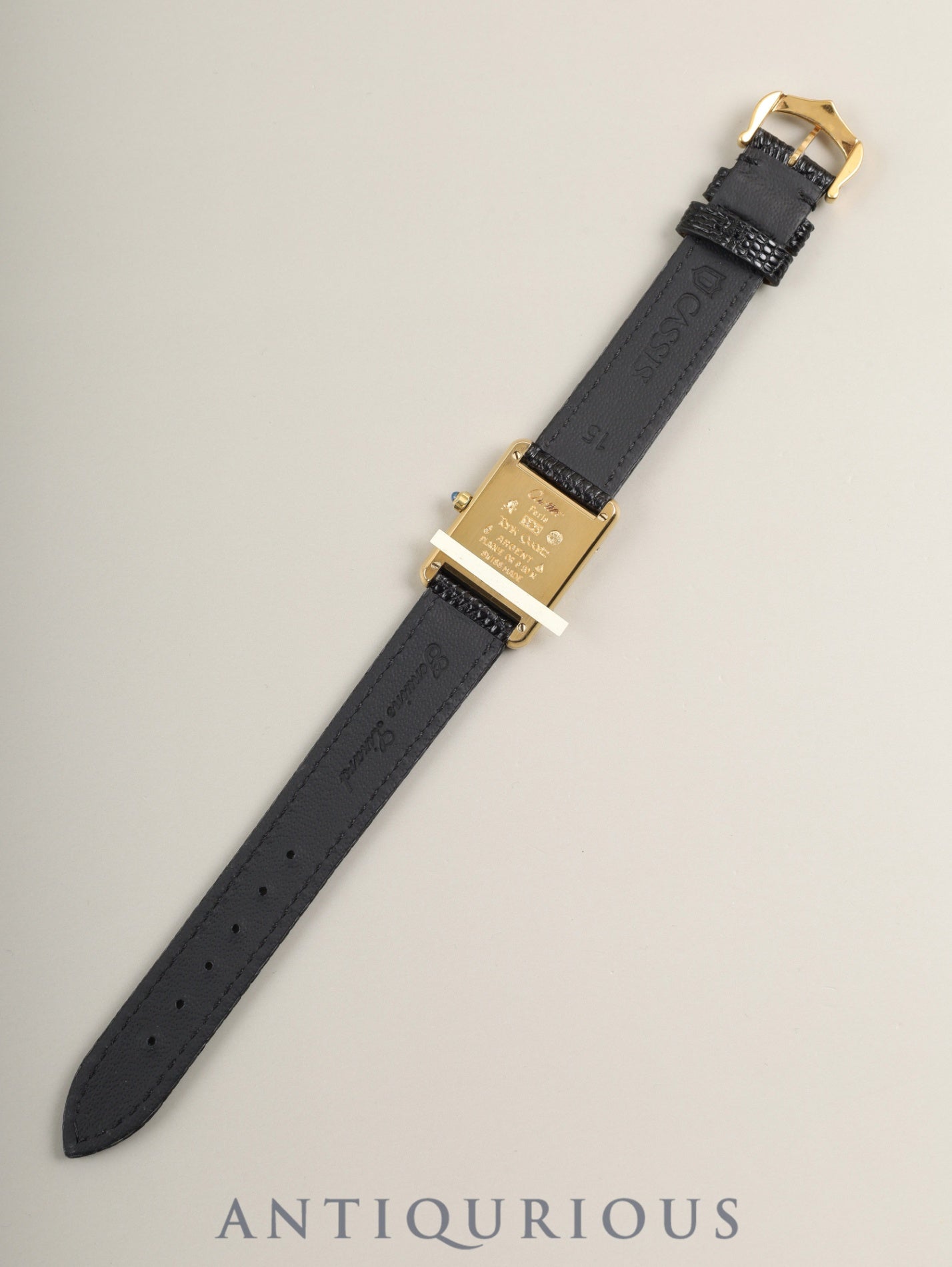 カルティエ マストタンク SM 84918723 / 3 66001 クォーツ Cal.66 SV925 革 純正ピンバックル(GP)シャンパン飛びローマン文字盤(SWISS表記)オーバーホール済み