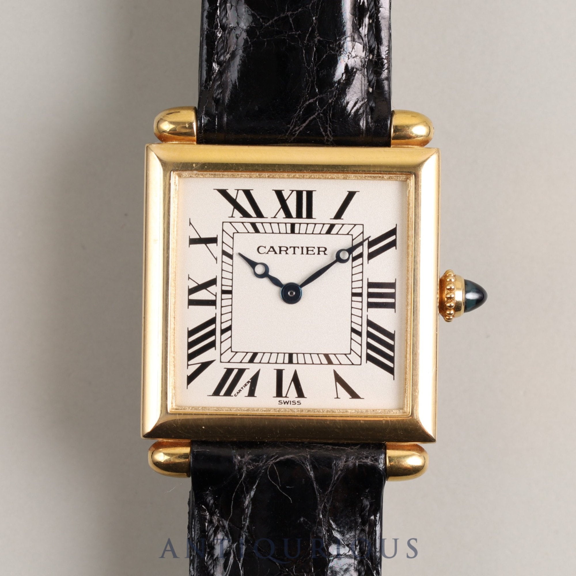 Cartier Tank Obv W1512256 1630 2 Quartz 750 Leather Genuine Buckle (750) Silver Roman Dial Overhauled