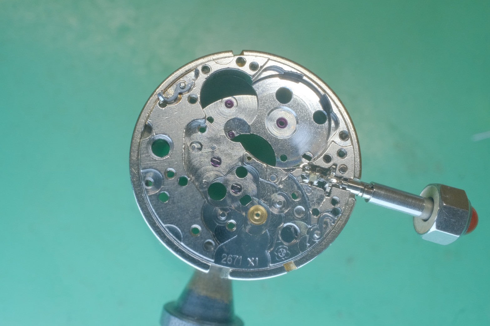 Cartier Santos Galbee LM 2961 Automatic Caliber 2671 Stainless Steel/Yellow Gold with Garnet and Bordeaux Dials, Overhauled