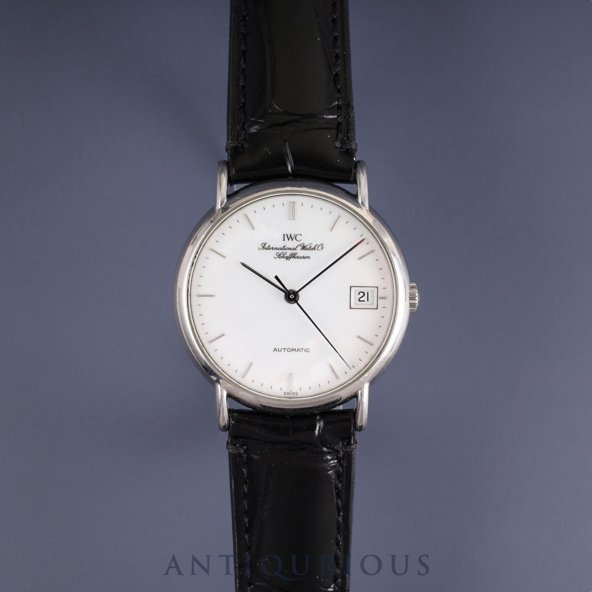 IWC Portofino IW351320 Automatic Cal.37521 SS Leather Genuine Buckle (SS) White Dial Warranty (2000) Overhauled IWC