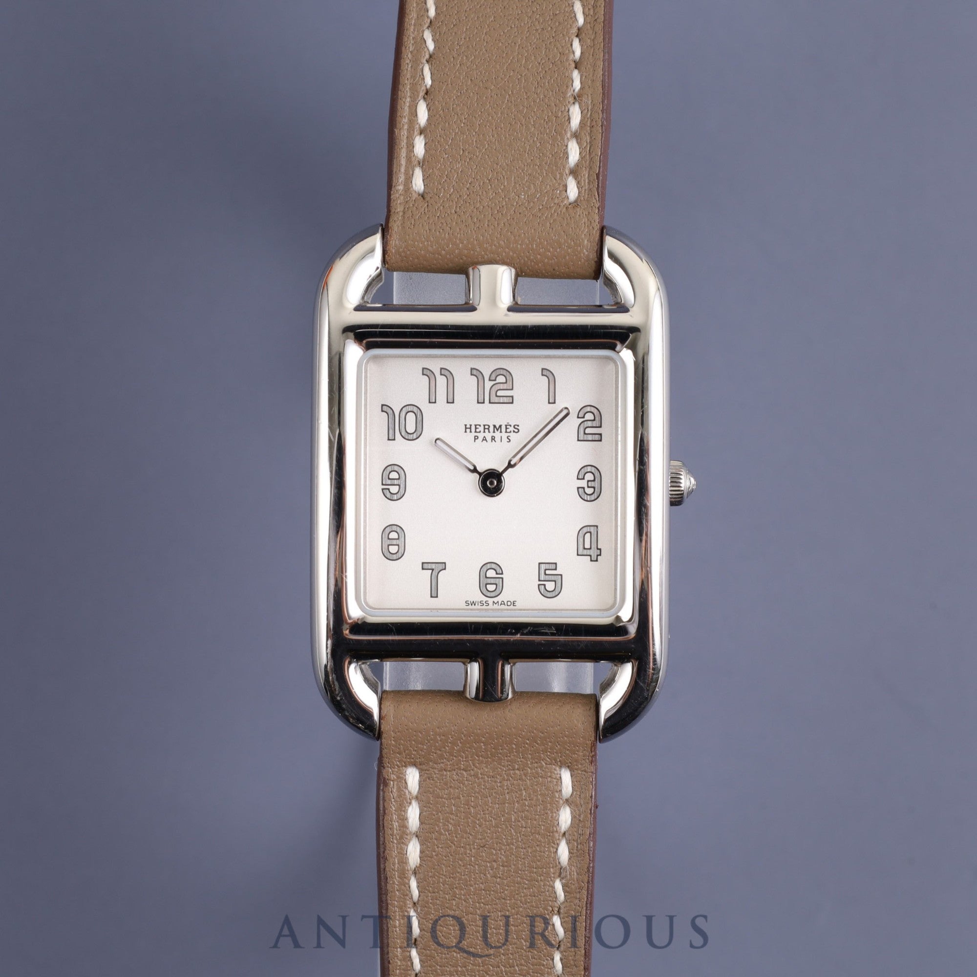 Hermes Cape Cod CC1.210.220 Quartz Cal.976.001 SS Genuine leather strap Genuine buckle (SS) Silver dial Box Booklet Warranty (2024) Overhauled