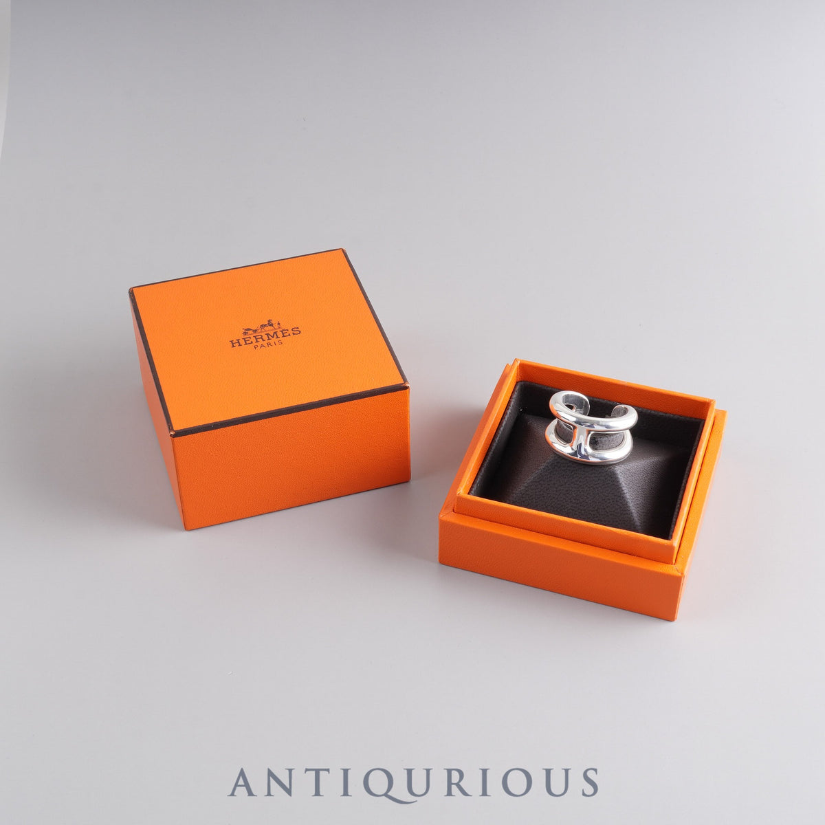 Hermes Ring Osmos PM SV925 #55 Box 22 Years Engraved