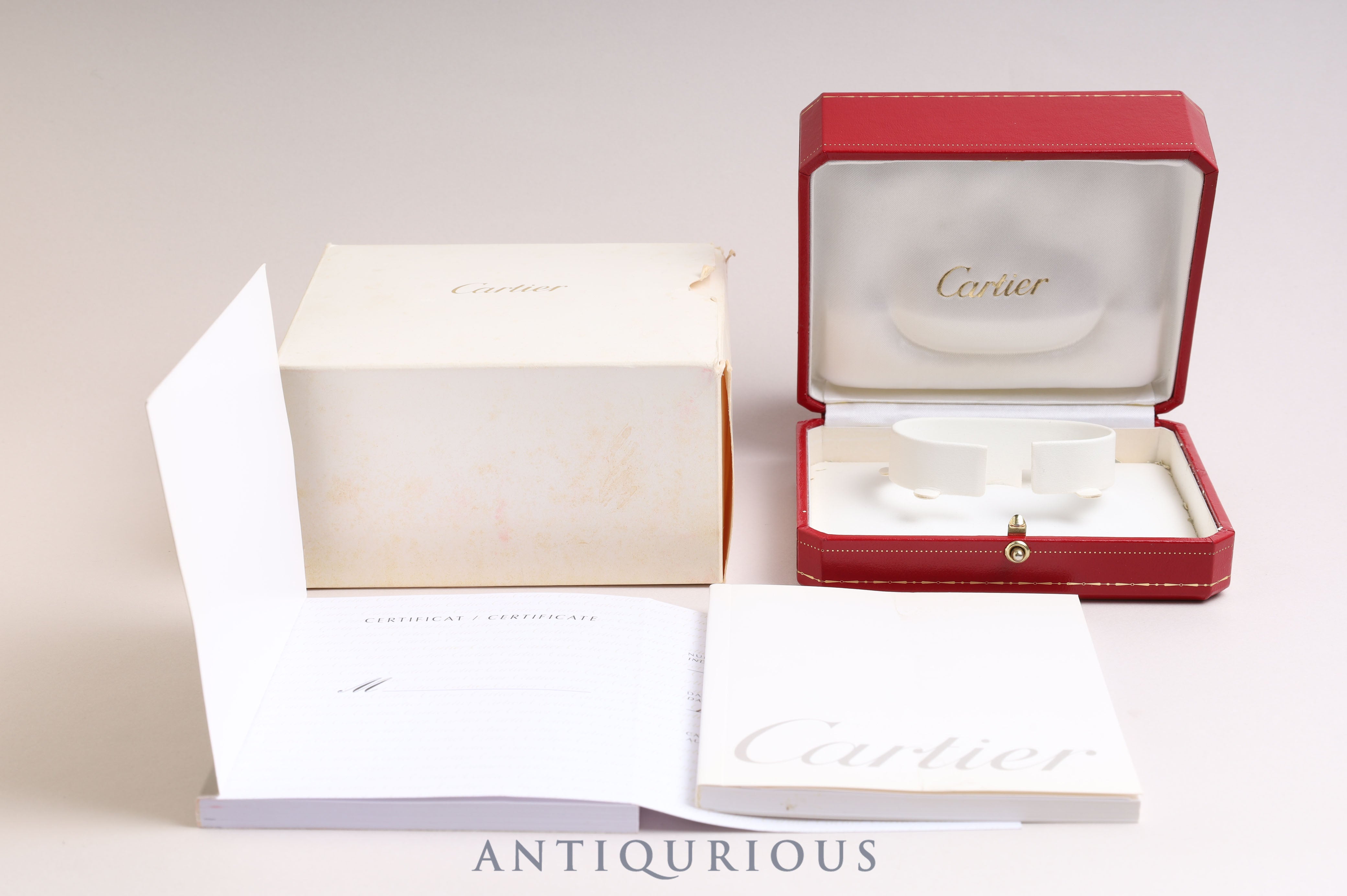 Cartier Must Tank MM QZ Silver Roman Dial 2416 Box and Warranty Card Included