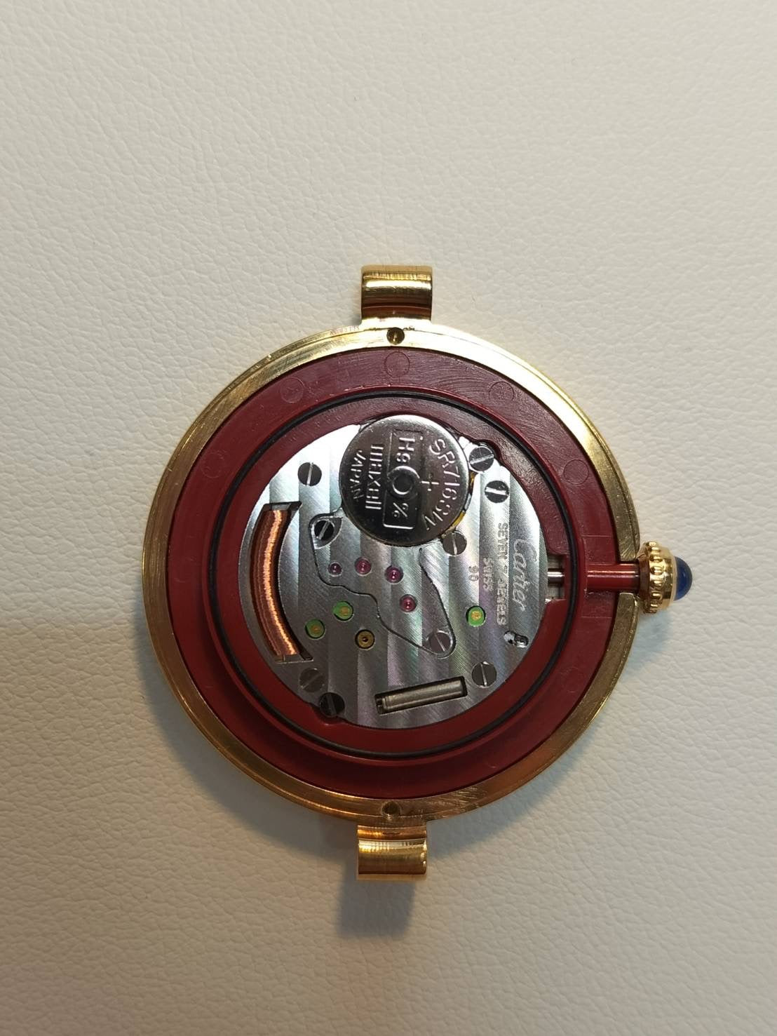 カルティエ マスト ヴァンドーム VLC LM 590003 クォーツ Cal.90 SV925 革 純正ピンバックル(GP)アラビア文字盤 オーバーホール済み