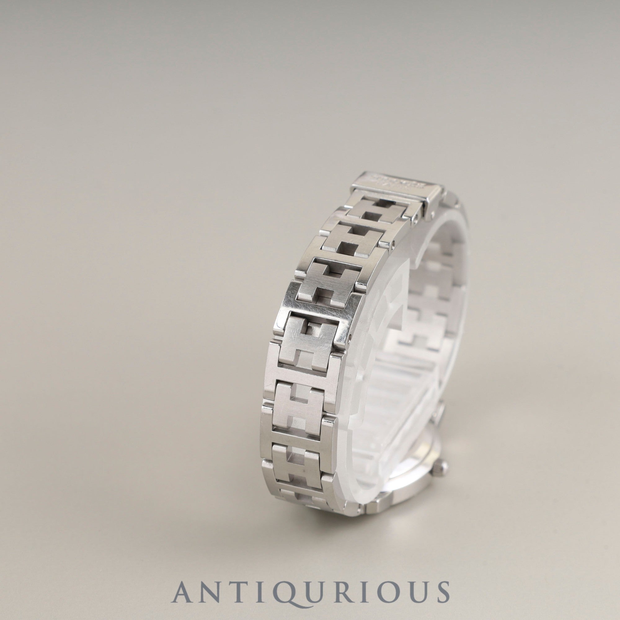 エルメス クリッパーオーバル CO1.210 クォーツ Cal.976.001 SS SS ホワイトギョーシェ文字盤 オーバーホール済み