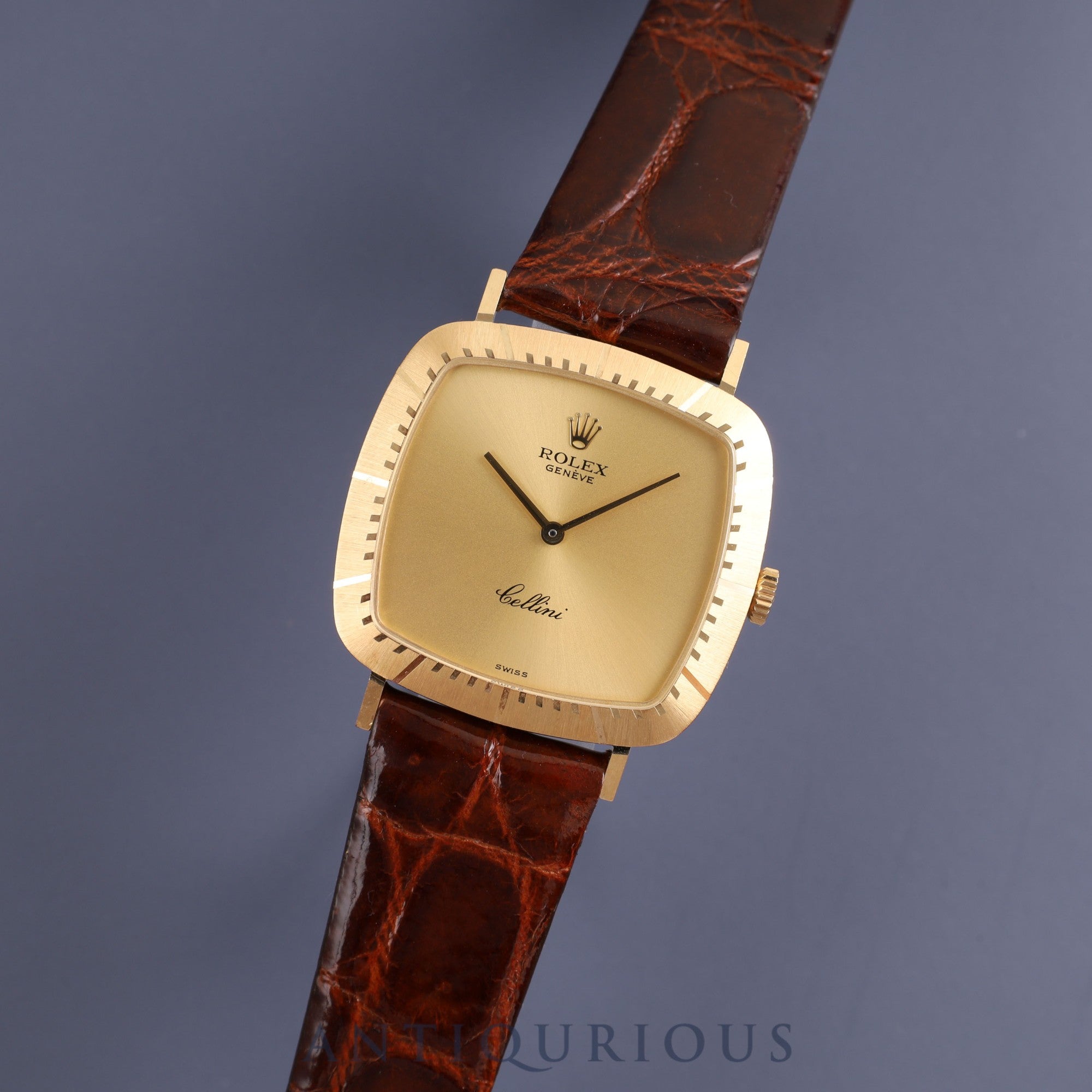 Rolex Cellini 4084 Manual winding Cal.1601 18KYG Leather Genuine buckle Gold dial L serial number (1990) Warranty (1990)