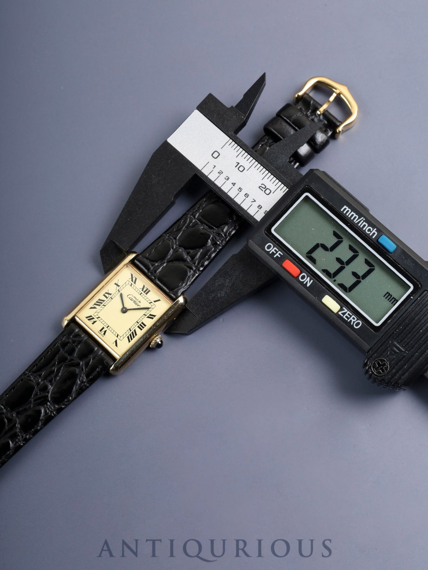 カルティエ マストタンク LM 手巻き Cal.78-1 SV925 革 純正ピンバックル(GP)アイボリーローマン文字盤(SWISS表記)オーバーホール済み