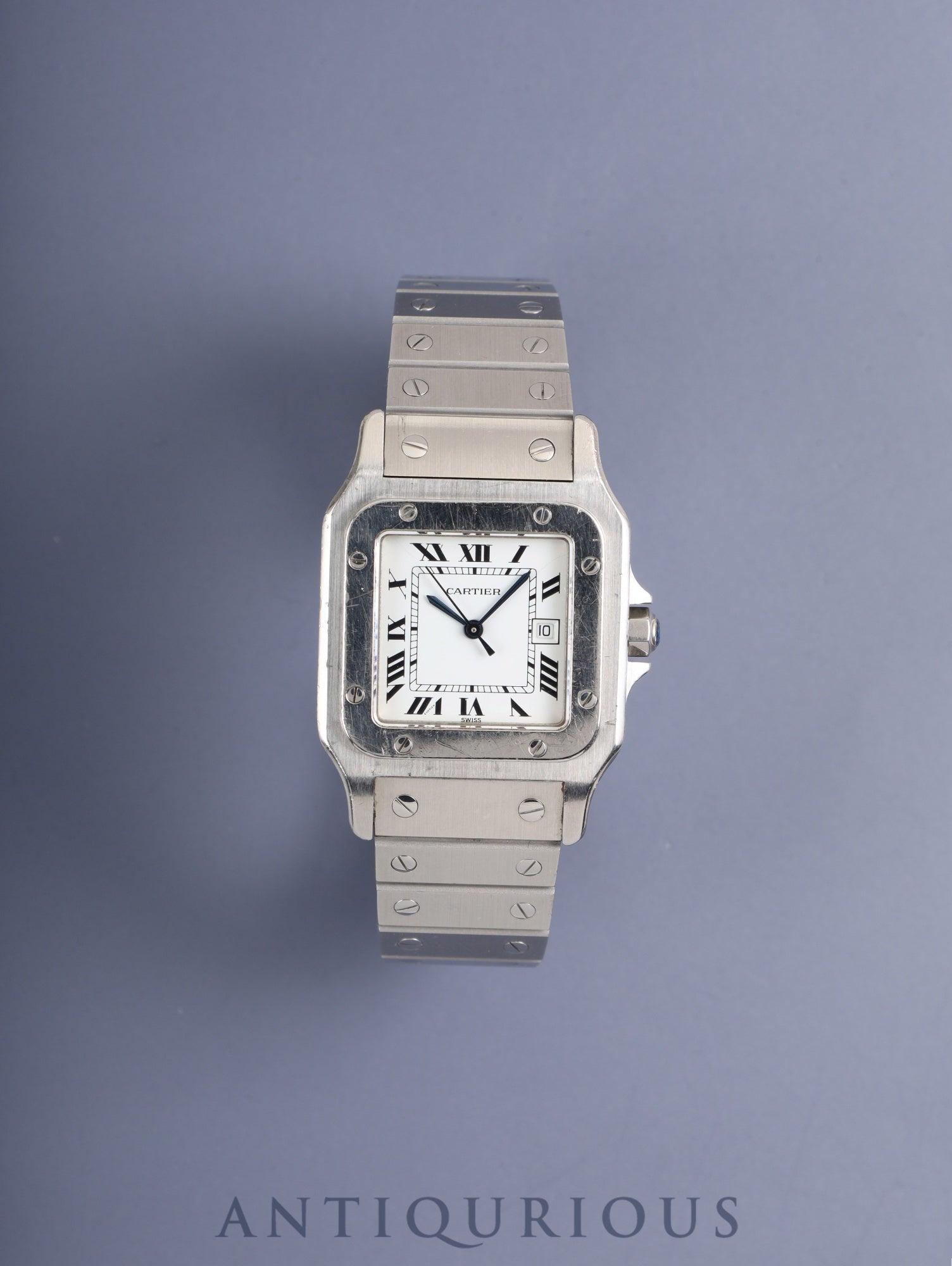 カルティエ サントス ガルベ LM 2960 自動巻き Cal.ETA2671 SS SS ホワイトローマン文字盤 箱 冊子 オーバーホール済み