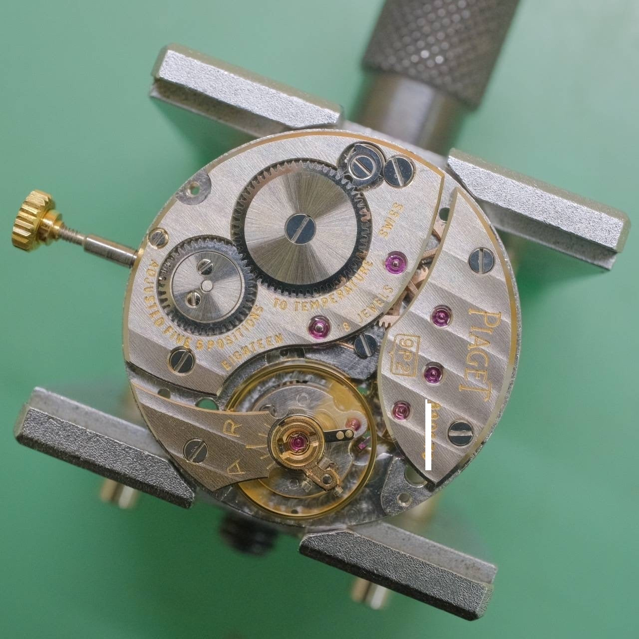 Piaget Round 90239 Manual winding Cal.9P2 YG Leather Genuine buckle (750) White dial Box Warranty (1989)