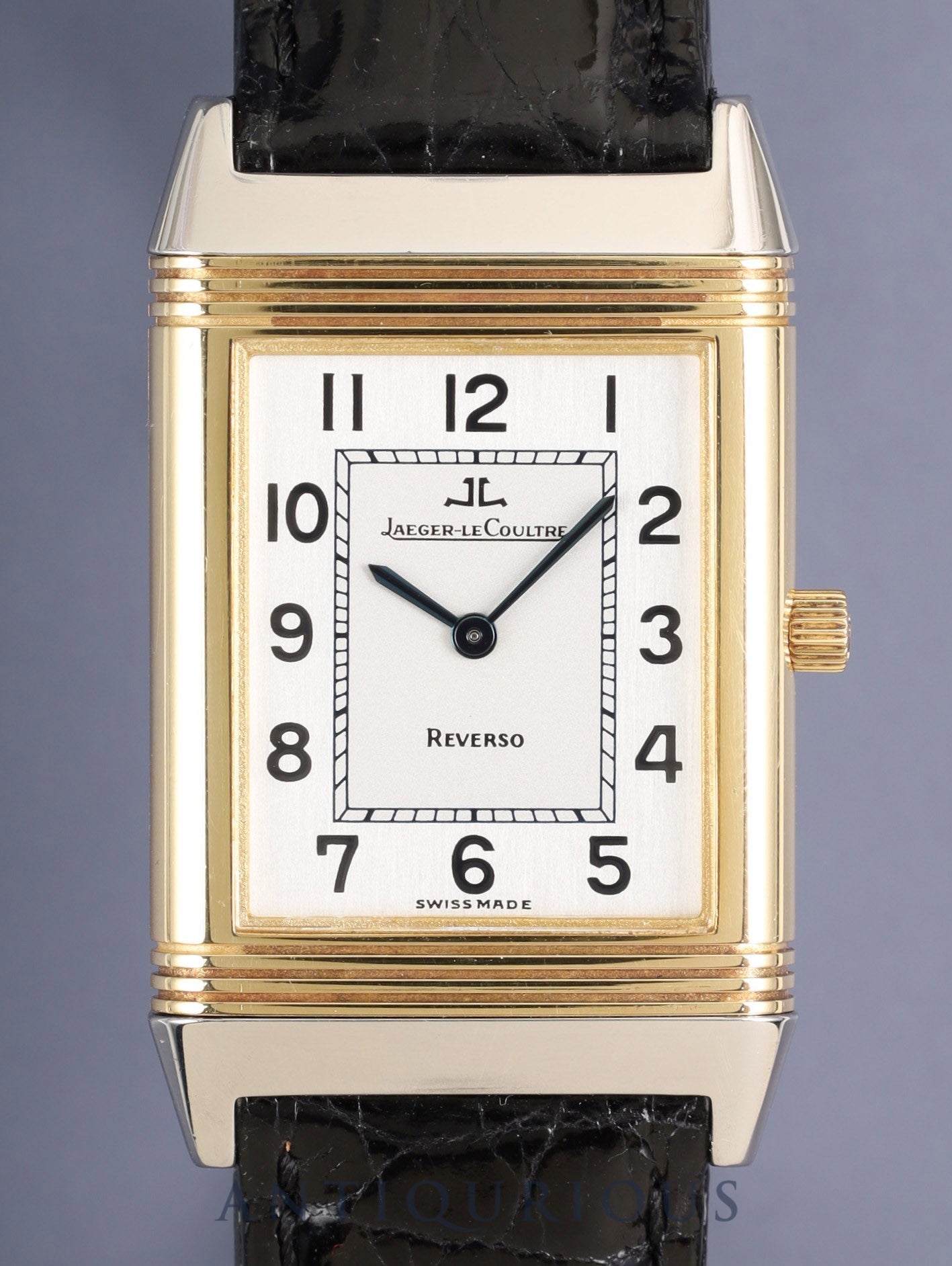 ジャガー・ルクルト レベルソ クラシック 250.5.86 手巻き Cal.846-1 SS/YG 革 純正ピンバックル(SS)シルバーアラビア文字盤(SWISS MADE表記)オーバーホール済み