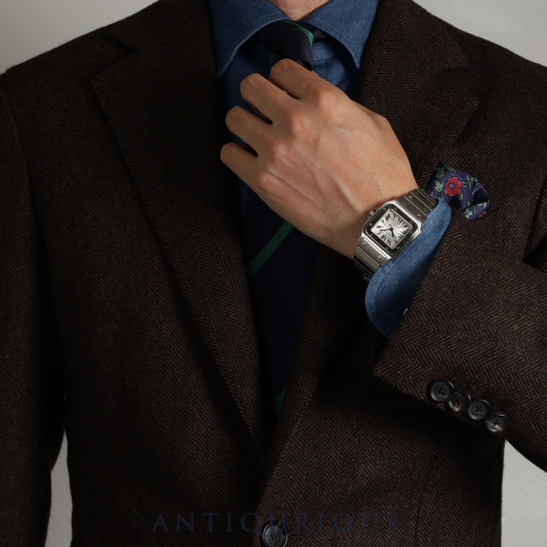 カルティエ サントス ガルベLM W20055D6 / 2319 自動巻き SS SS シルバー文字盤  箱 保証書(2005年) コマ1  オーバーホール済み