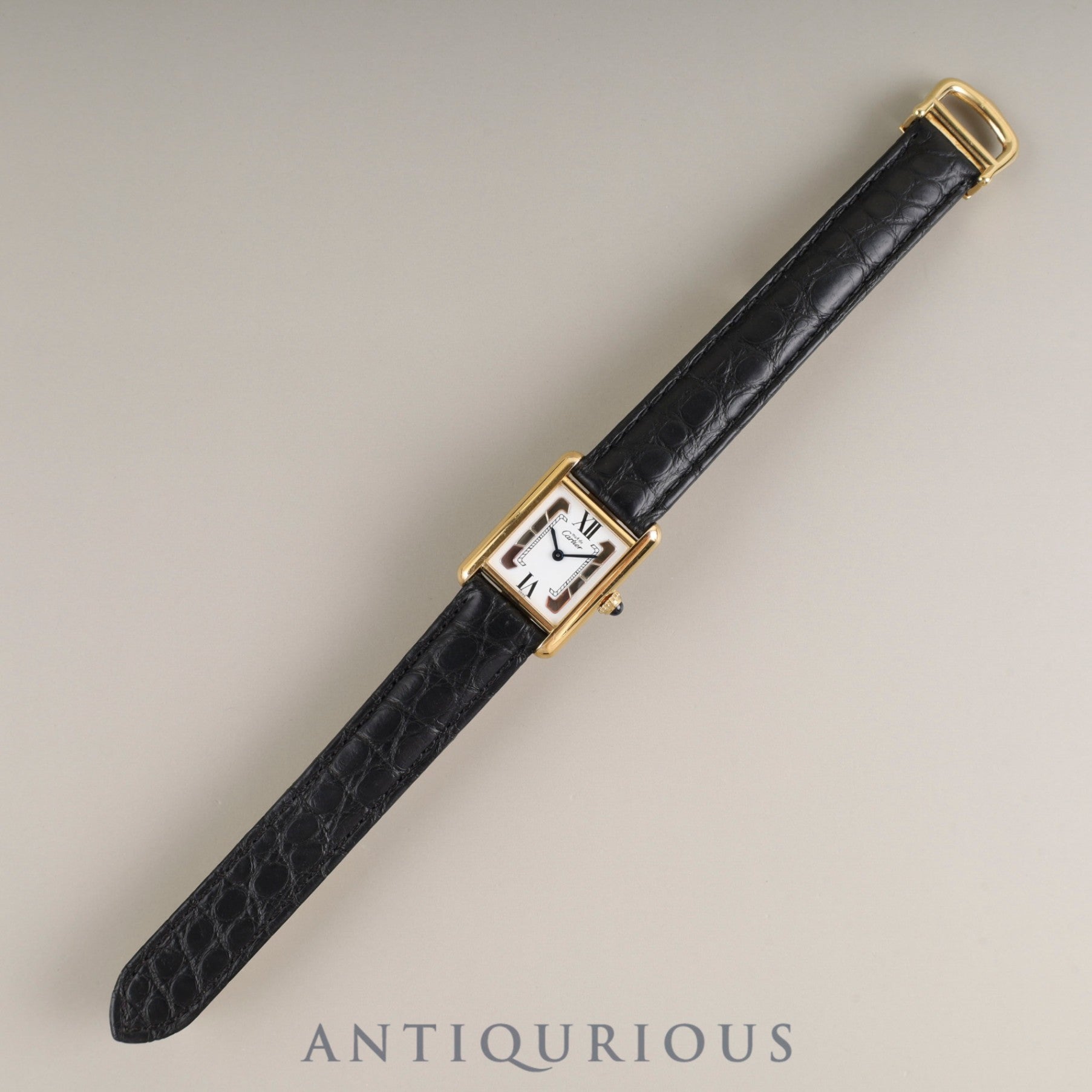 カルティエ マストタンク SM 1613 クォーツ Cal.957.06 SV925 革 純正Dバックル(GP) サイドトリニティ文字盤 1996年頃〜1998年頃 オーバーホール済み