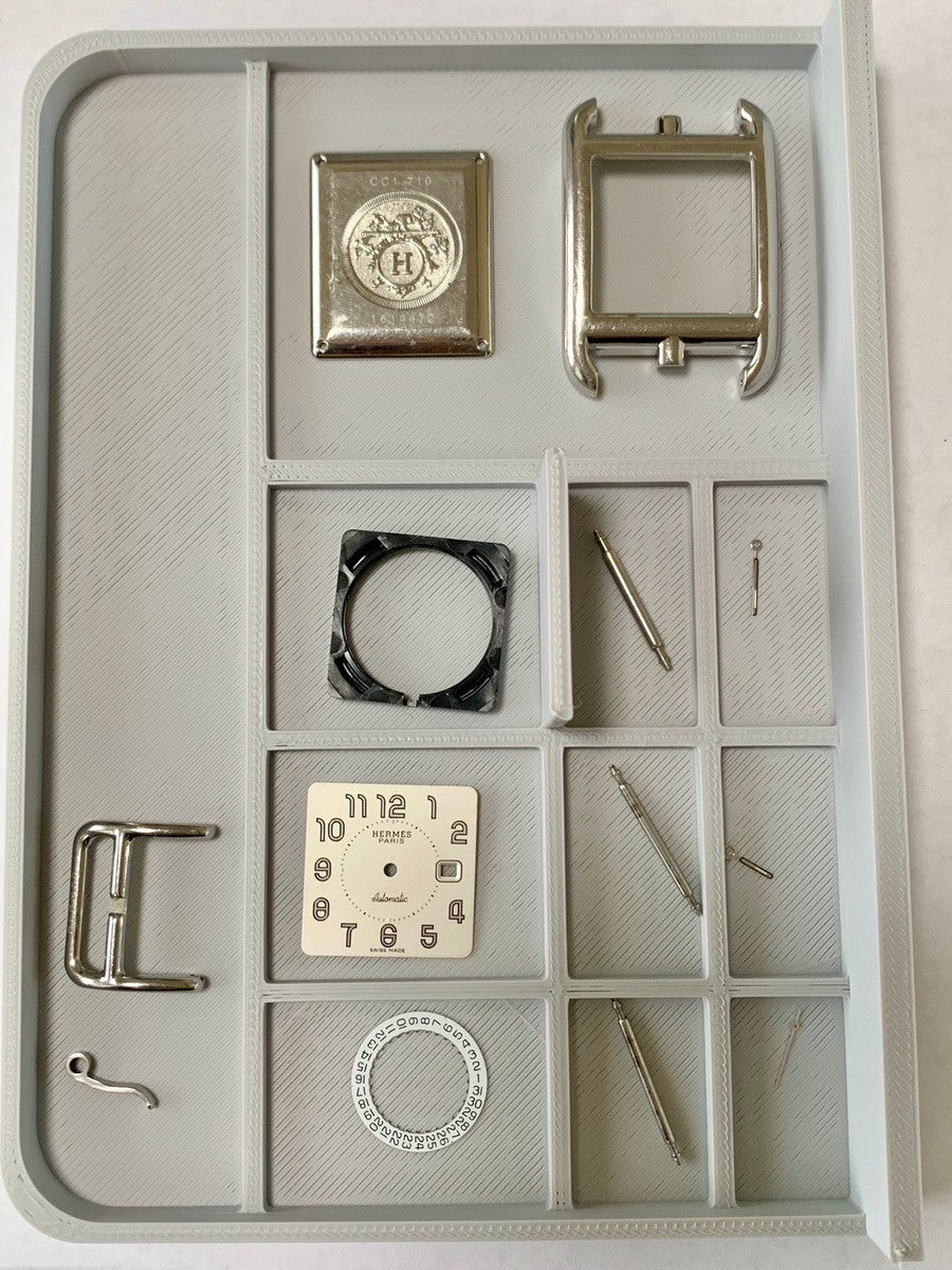 エルメス ケープコッド CC1.710 自動巻き SS 革 純正尾錠(SS) シルバーアラビア文字盤 オーバーホール済み