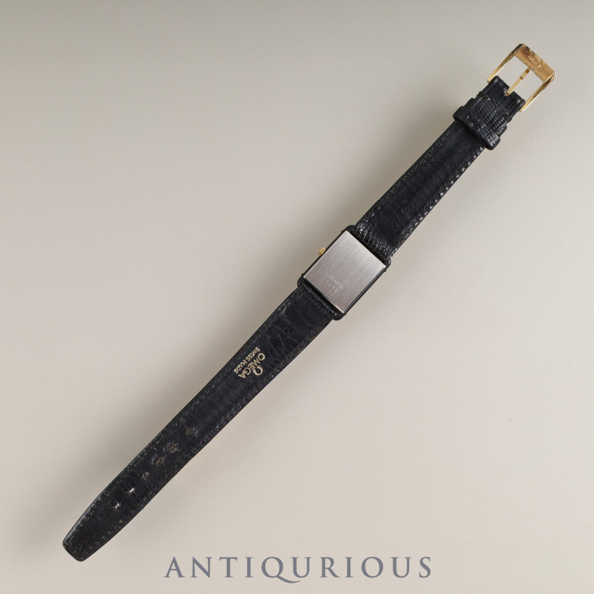 オメガ デ・ヴィル クォーツ Cal.1450 GP 純正革ベルト 純正尾錠(GP) ホワイトローマン文字盤 ケース オーバーホール済み