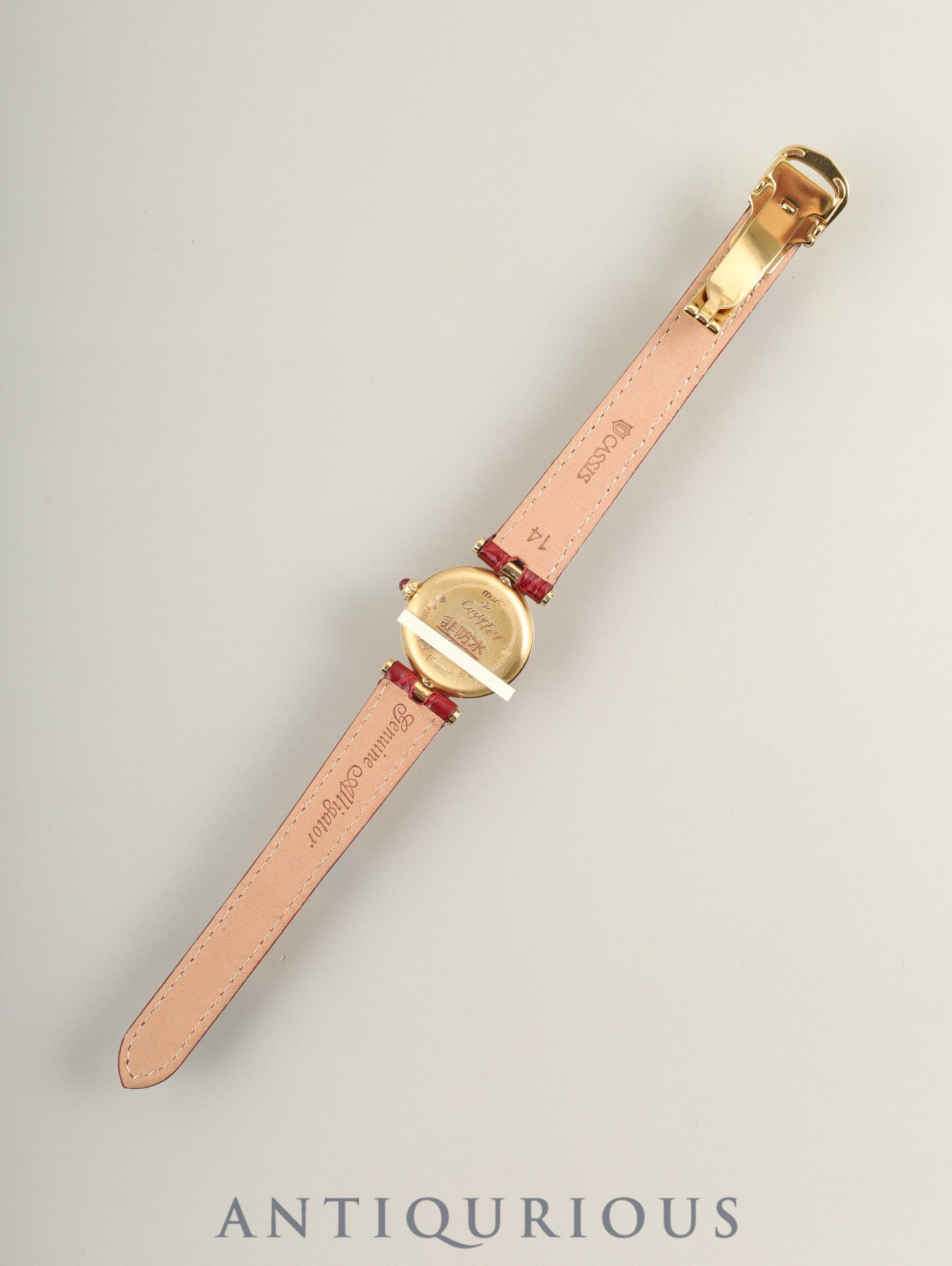 Cartier Must Vendôme VLC SM 150th Anniversary Model W1010395 Quartz Caliber 690 SV925 Leather Strap Genuine D-Clasp (GP) Silver Roman Dial Box Booklet Warranty Card Overhauled