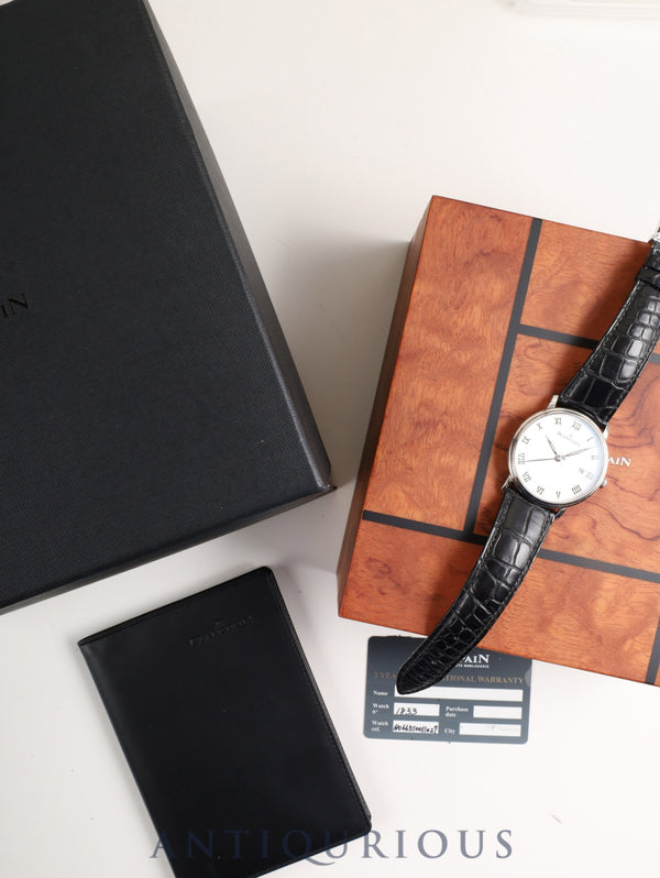 Blancpain Villeret Ultra-Slim 6651-1127-55B Automatic Cal.1151 SS Original leather strap Original buckle (METAL) White dial Box Warranty card (undated) Overhauled