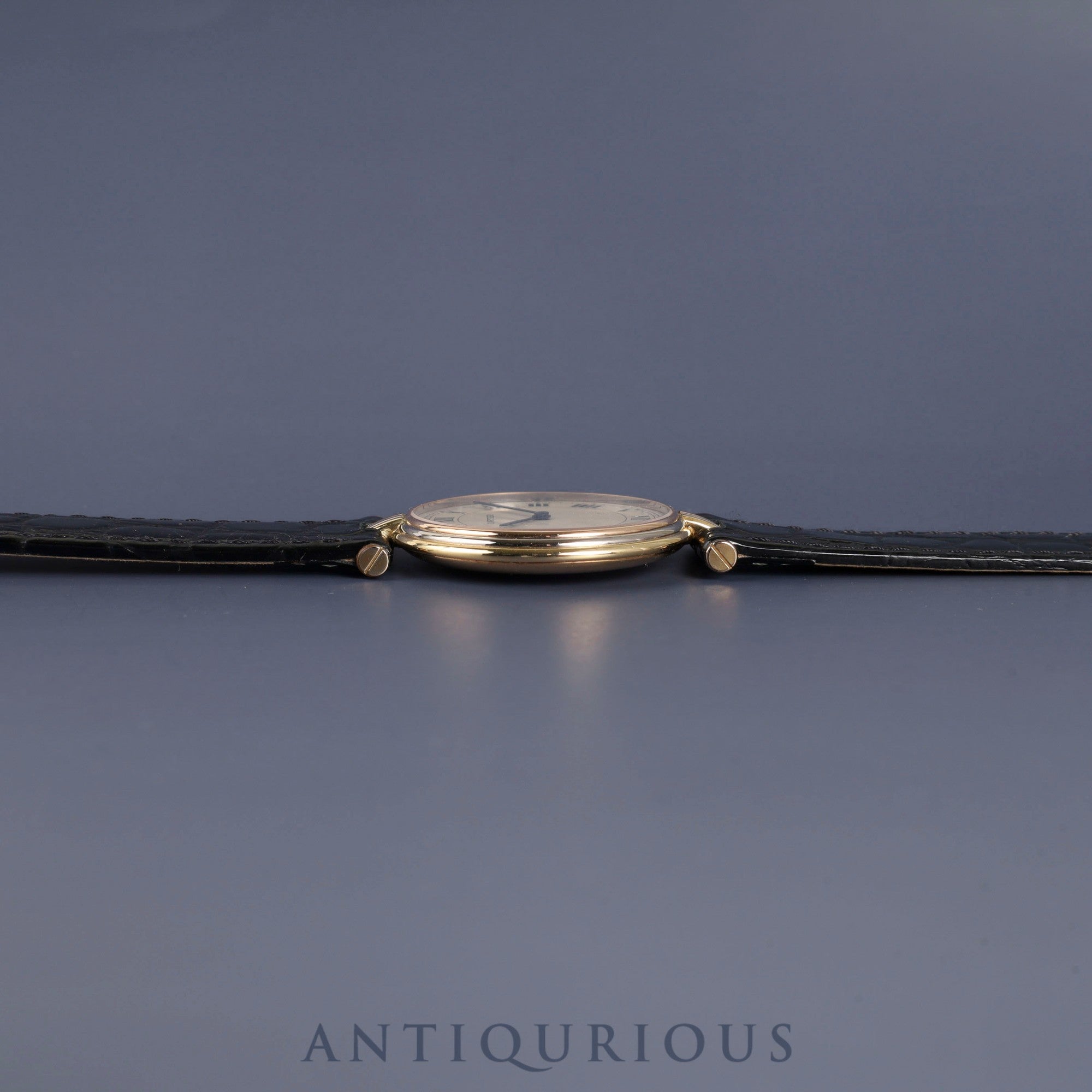 Cartier Vendome VLC Trinity LM 8151 Quartz Cal.81 750YG Leather Genuine Buckle (GP) Ivory Roman Dial Warranty (1999) Booklet Overhauled