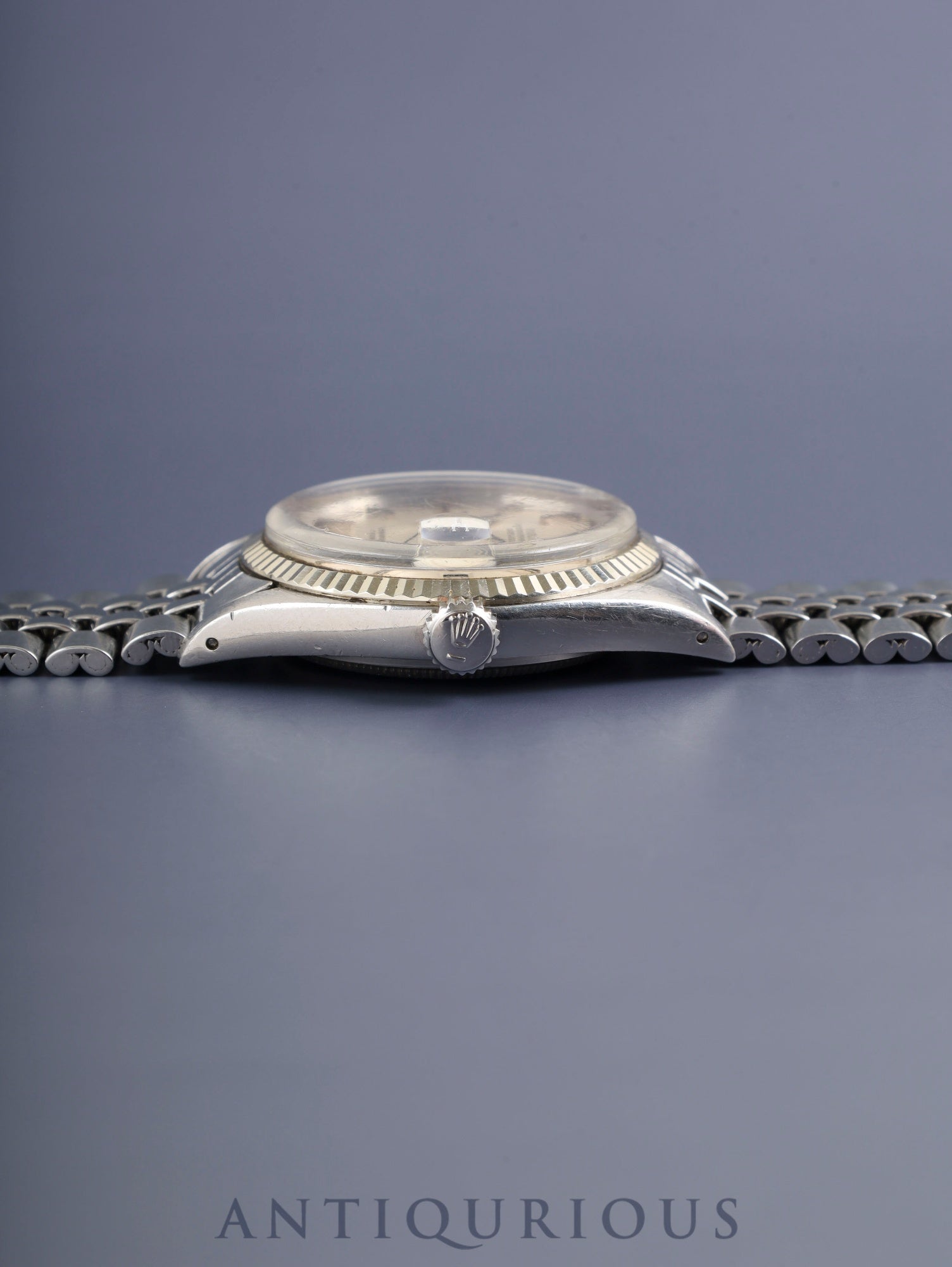 Rolex Datejust 1601 Automatic Caliber 1570 Stainless Steel/White Gold Stainless Steel Silver Dial No. 36 (1972) Overhauled