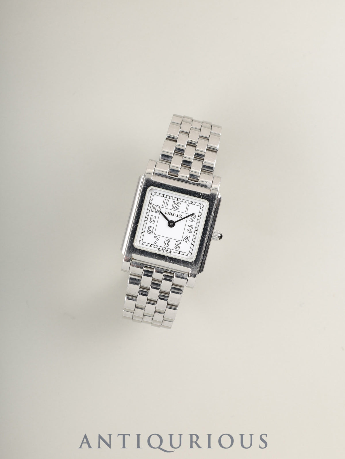 ティファニー TIFFANY＆CO クラシック スクエア ホワイト ステンレス 