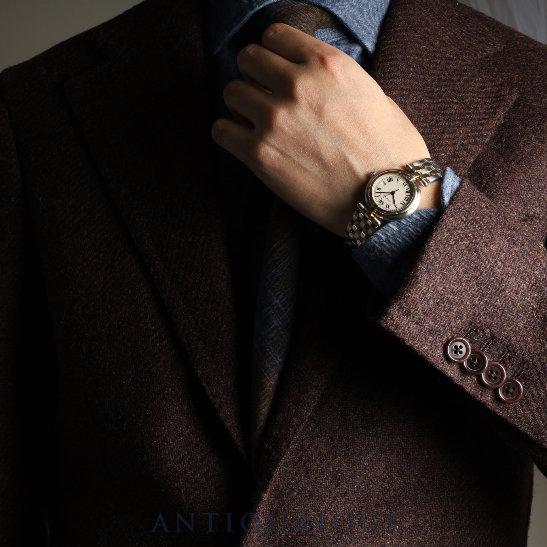 カルティエ パンテール ヴァンドーム LM 83084242 / 183964 クォーツ SS / YG ホワイトローマン文字盤 冊子 カルティエブティックにてコンプリートサービス(フルメンテナンス)済み