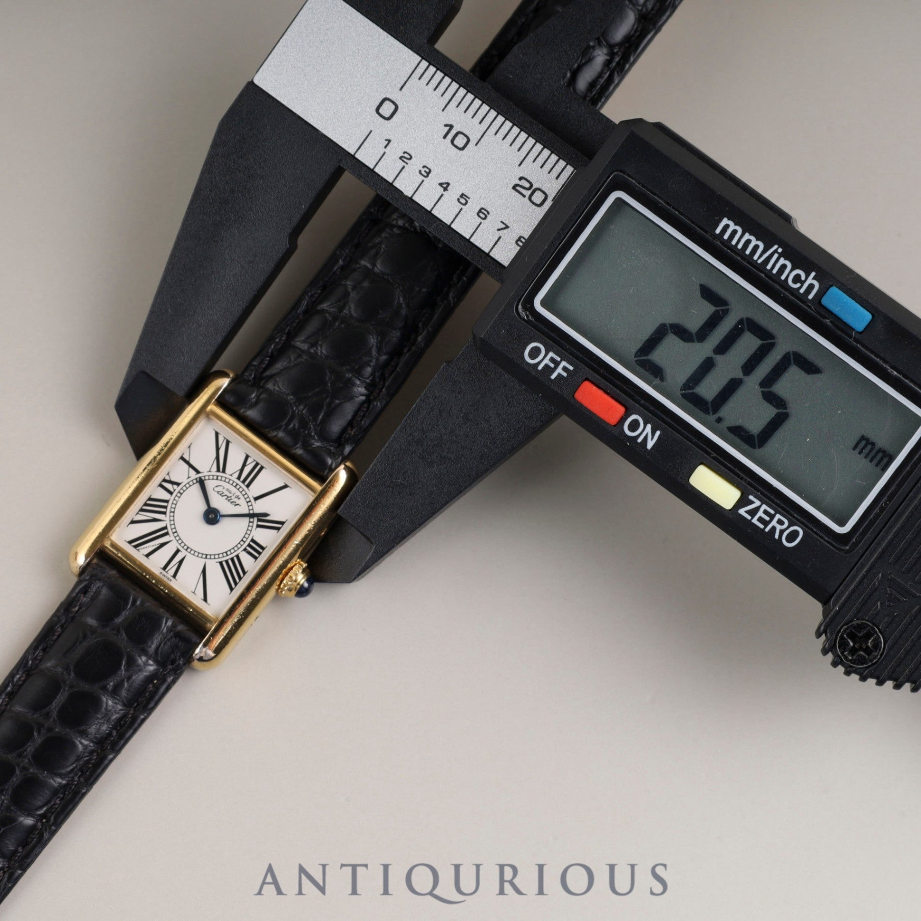 カルティエ マストタンク SM 5057001 クォーツ Cal.057 SV925 革 純正Dバックル(GP) オパラン文字盤 1982年頃~1995年頃 箱 オーバーホール済み