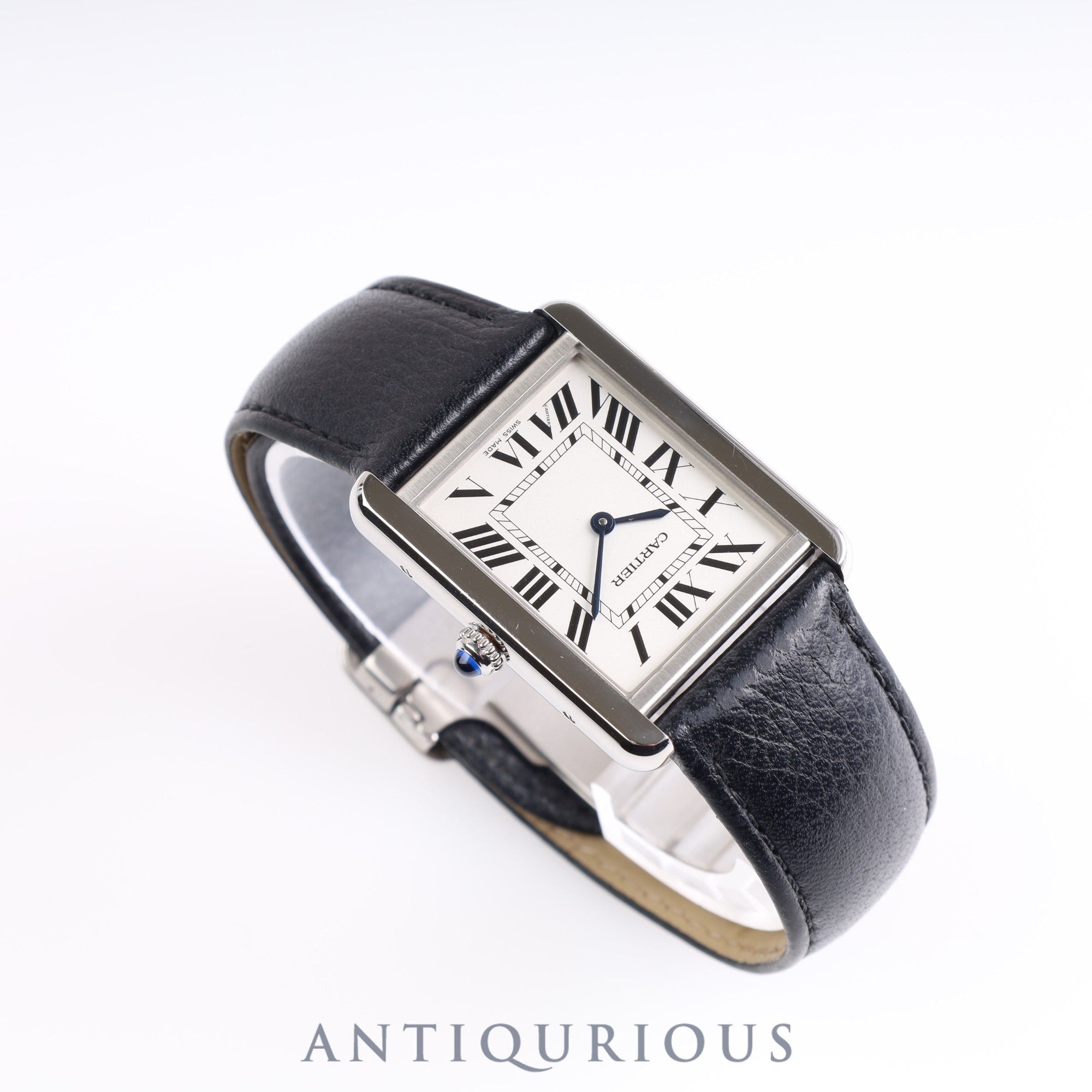 Cartier Tank Solo LM Quartz WSTA0028 / 3169 SS Leather Silver Dial Box Warranty (2019)