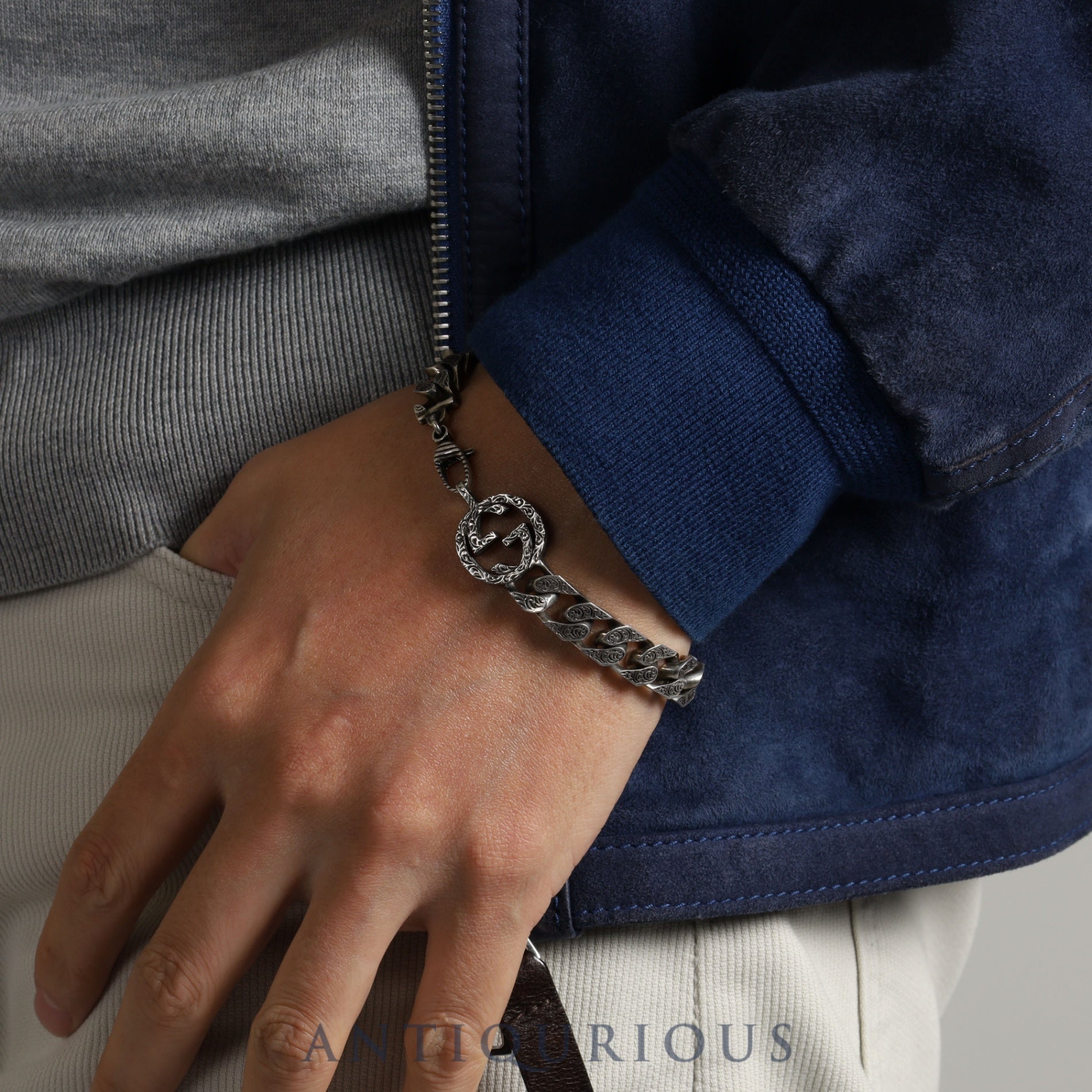 グッチ ブレスレット インターロッキング チェーン SV925 箱