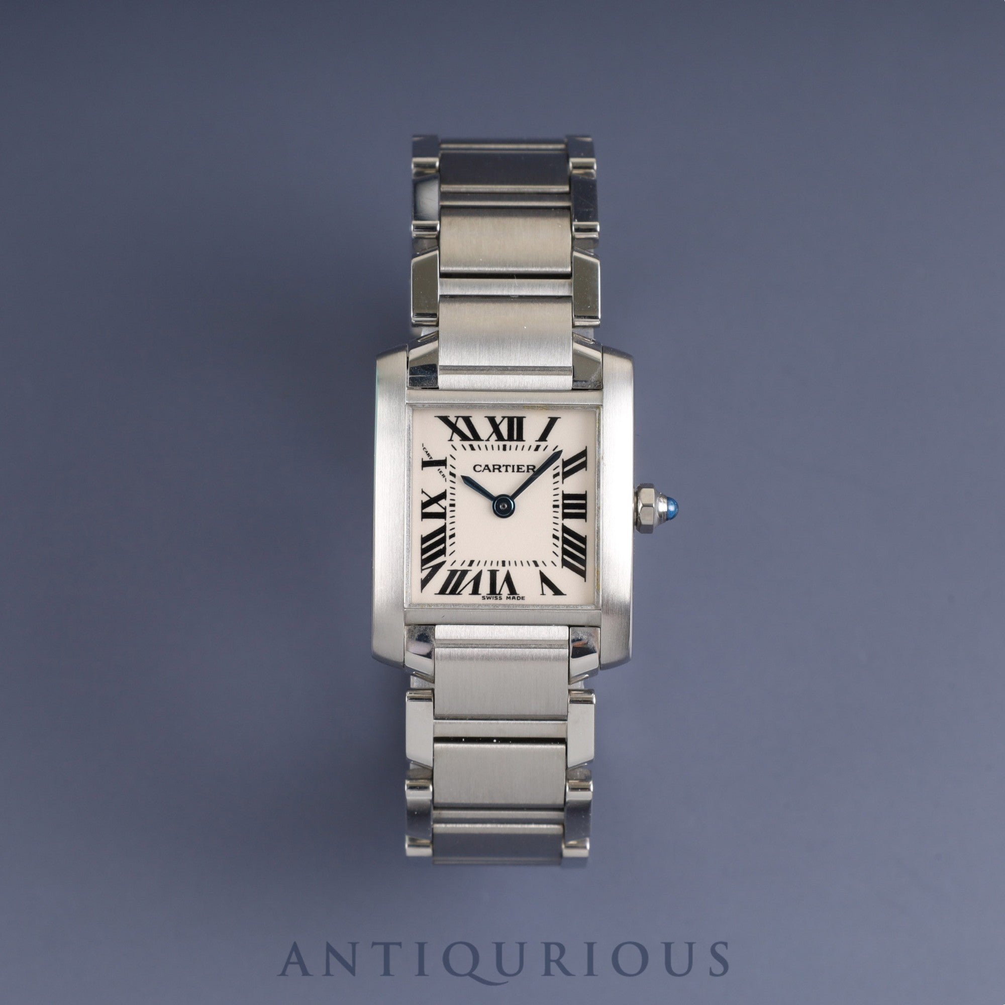 Cartier Tank Francaise SM W51008Q3 / 2384 Quartz Cal.057 SS SS White Roman Dial Box Booklet Warranty (2000) Overhauled