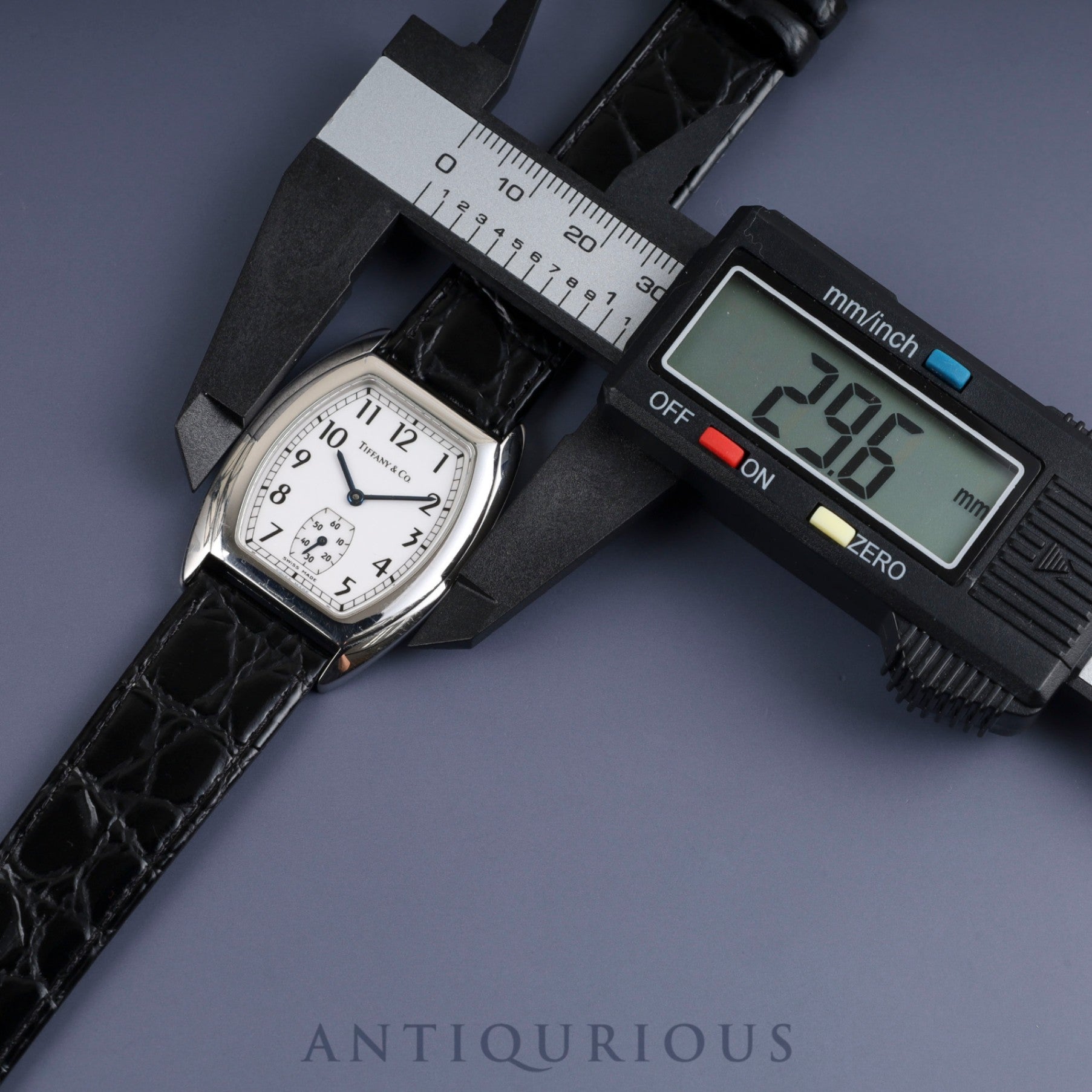 ティファニー クラシックトノー スモールセコンド 515.1018 クォーツ Cal.980.163 SS 革 純正尾錠(SS) ホワイトアラビア文字盤 オーバーホール済み