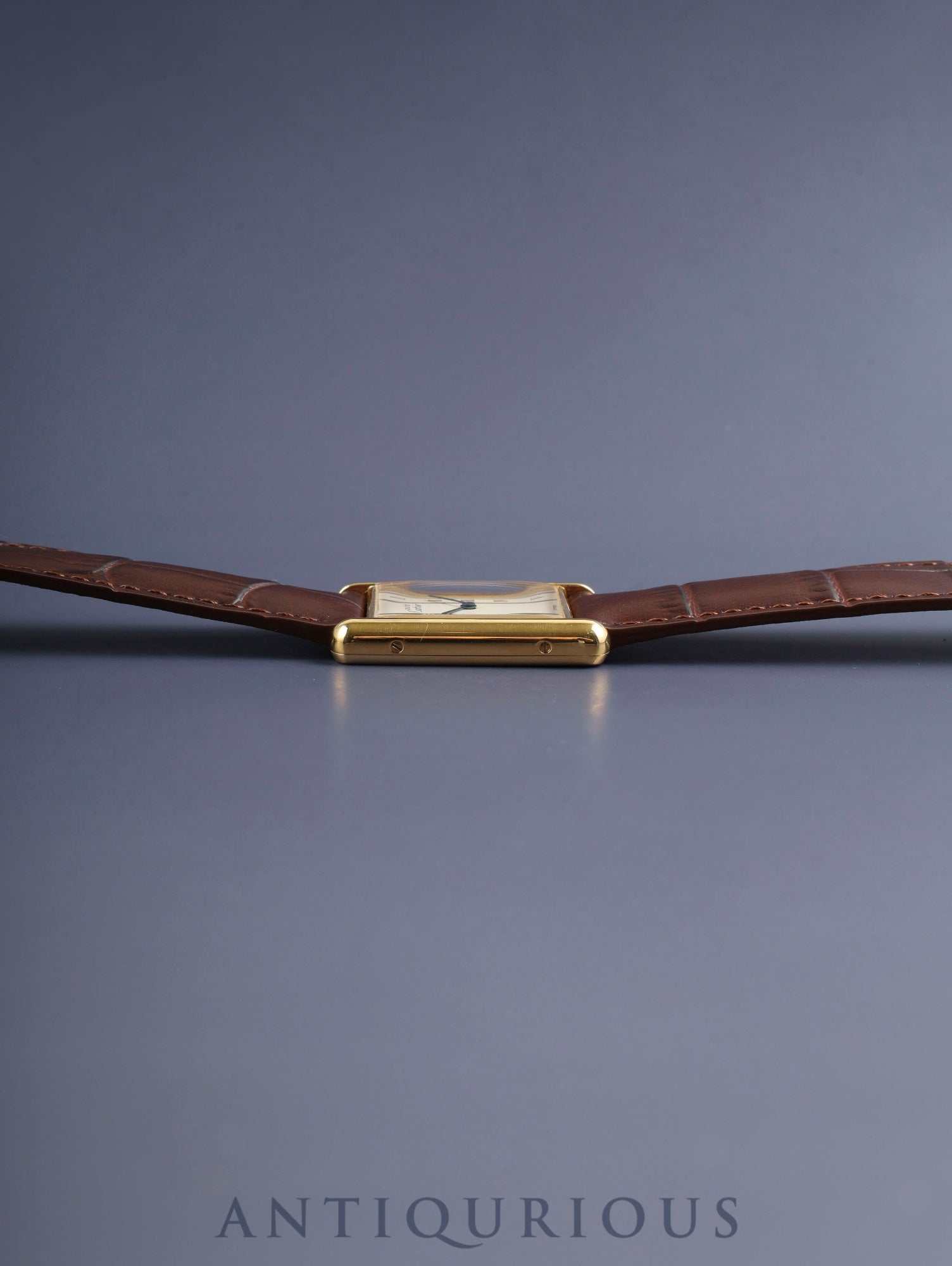 カルティエ マストタンク LM 590005 クォーツ Cal.90 SV925 革 純正Dバックル(GP)ストレートローマン文字盤(SWISS表記)オーバーホール済み 新品仕上げ済み