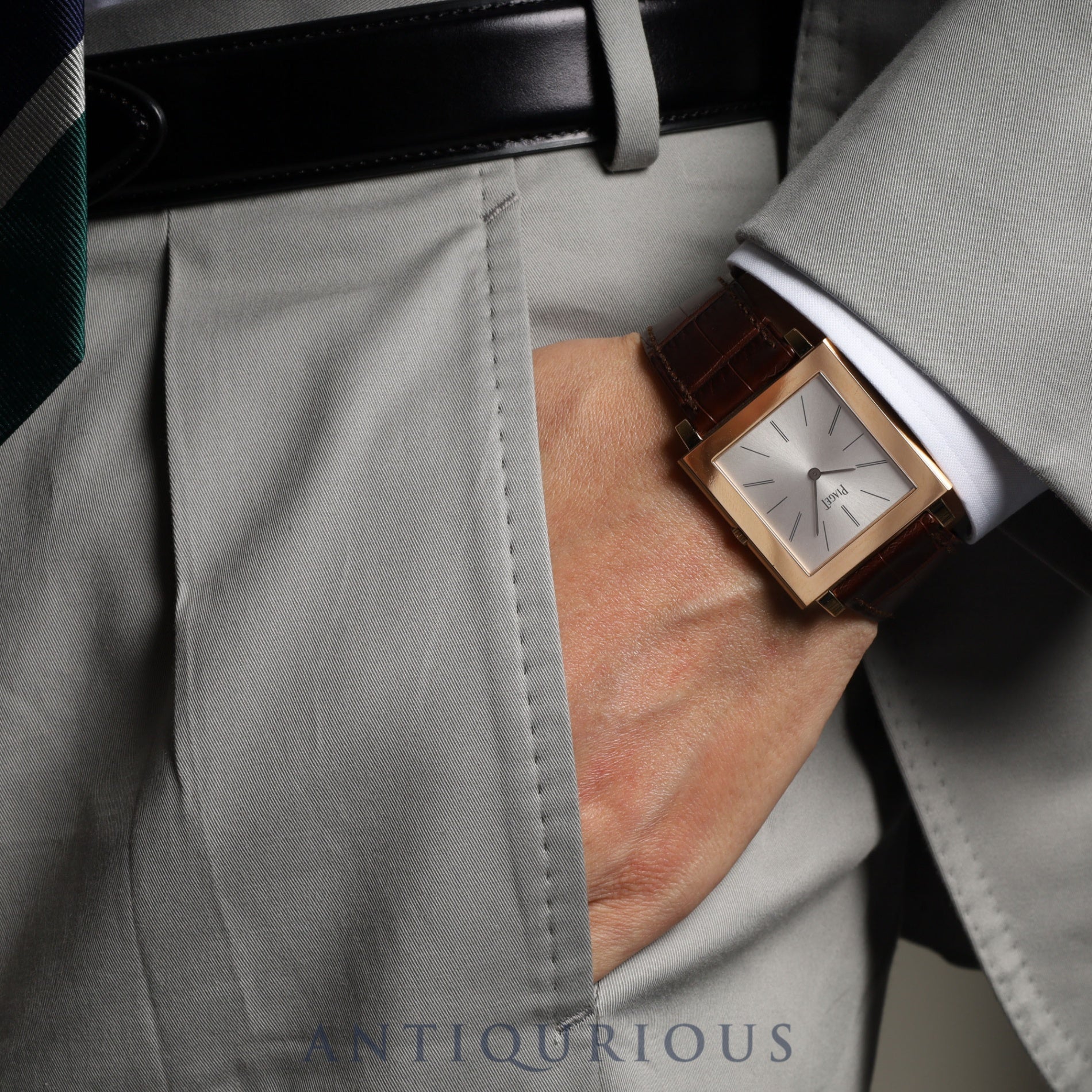 ピアジェ アルティプラノ P10465 手巻き Cal.430P PG 純正革ベルト 純正尾錠(750)シルバー文字盤