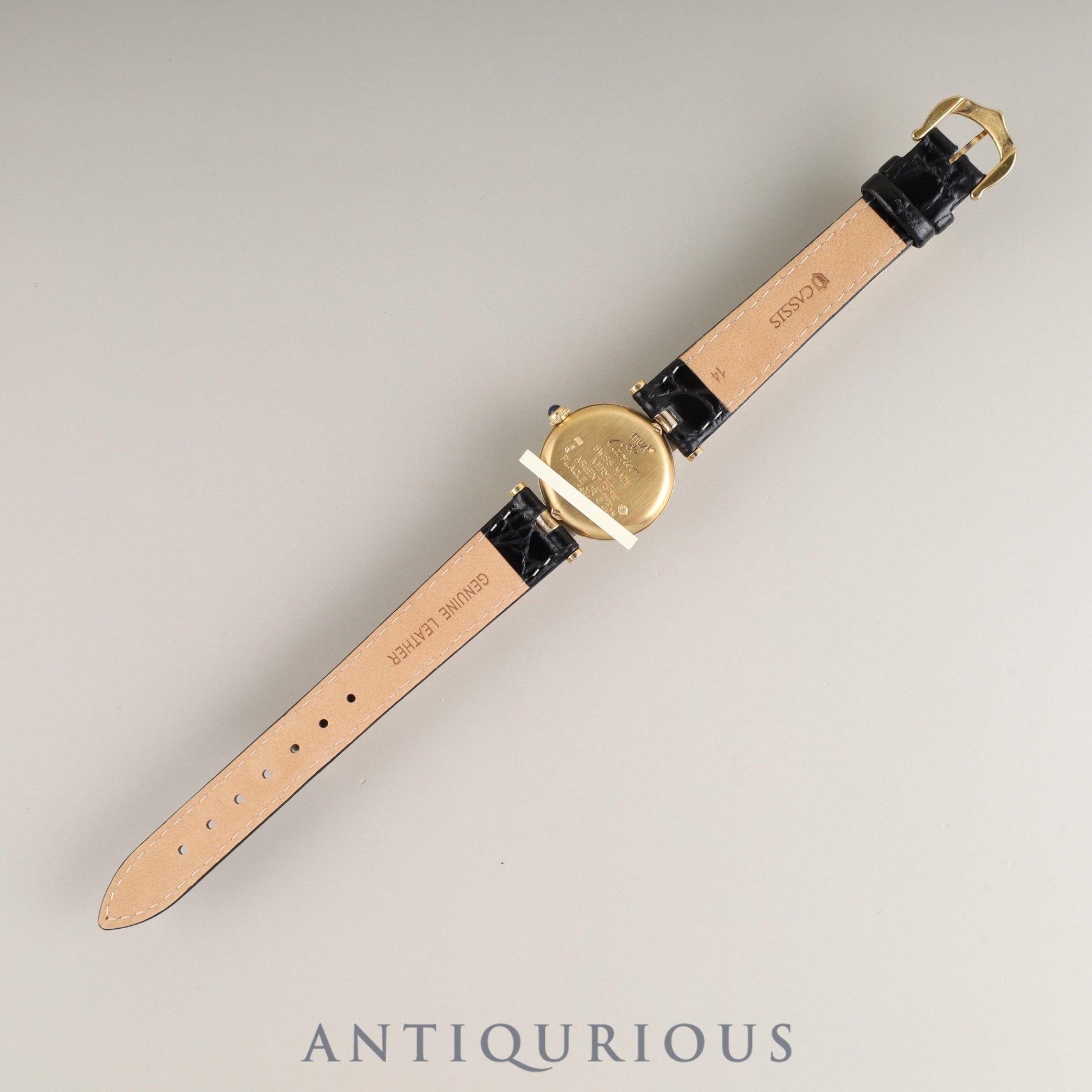 Cartier Must Vendôme VLC SM 1851 Quartz Cal. 690 SV925 Leather Genuine Buckle (GP) Arabic CC Dial Box Warranty (1998) Overhauled