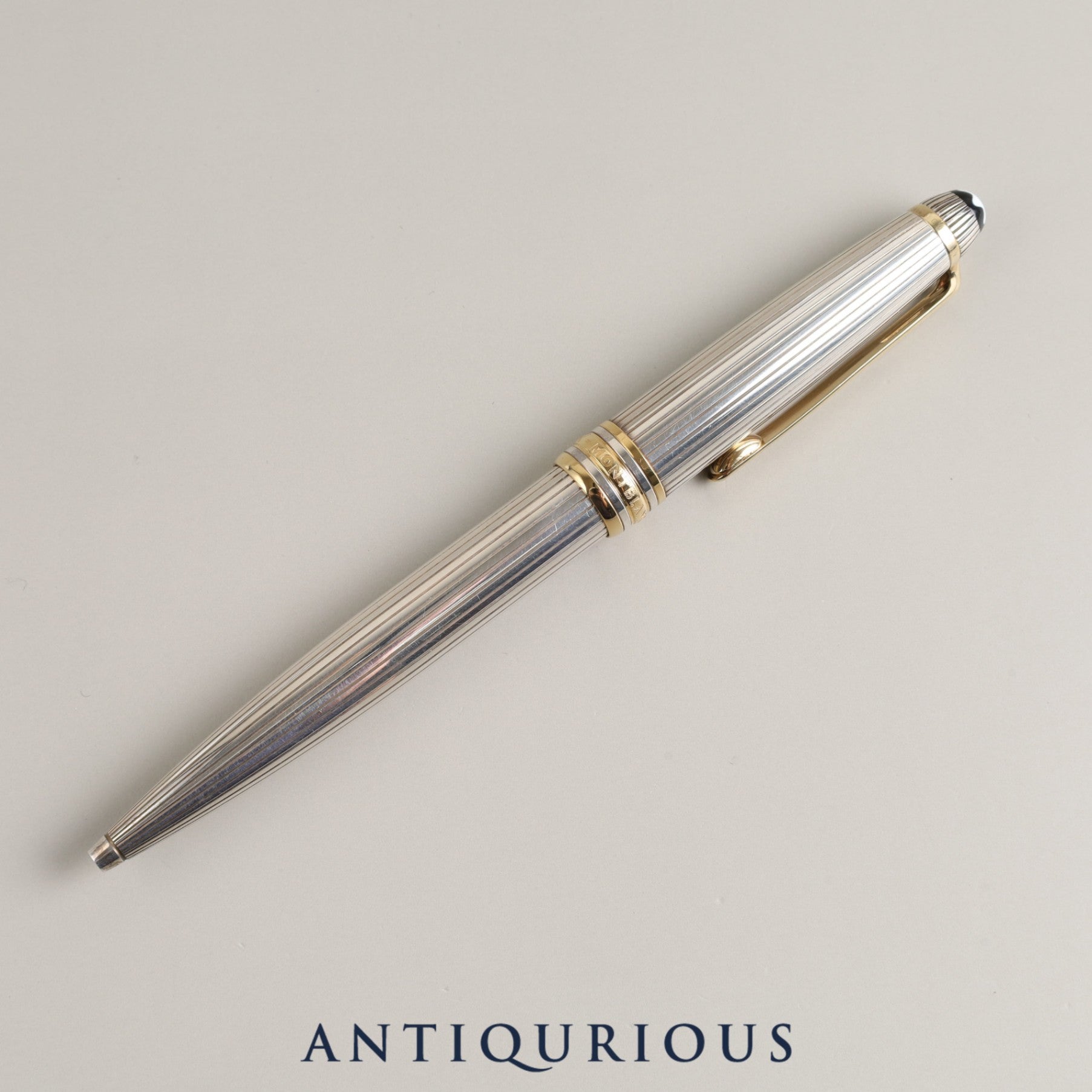 Montblanc Meisterstück Sterling Silver Ballpoint Pen with Montblanc Repair Details and Unused Genuine Refill